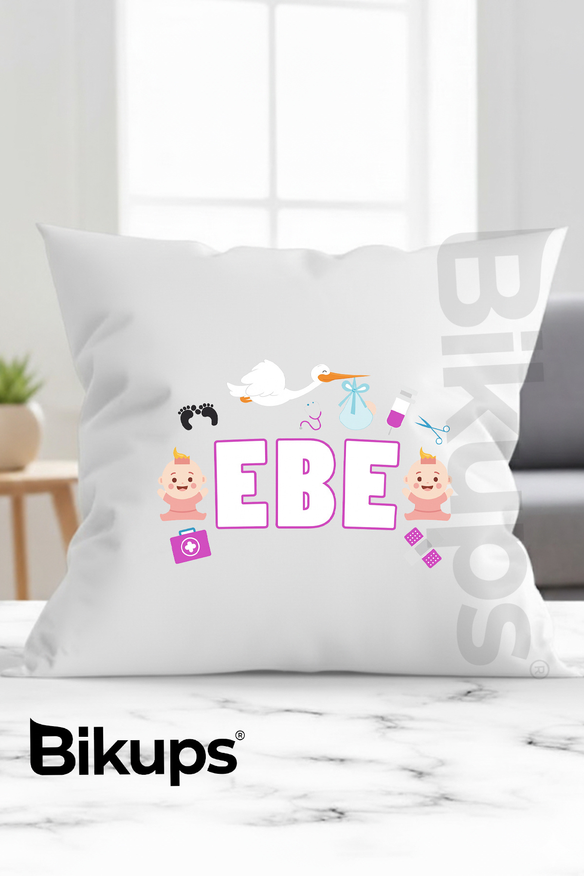 Ebelere Özel Baskılı Yastık 28x28