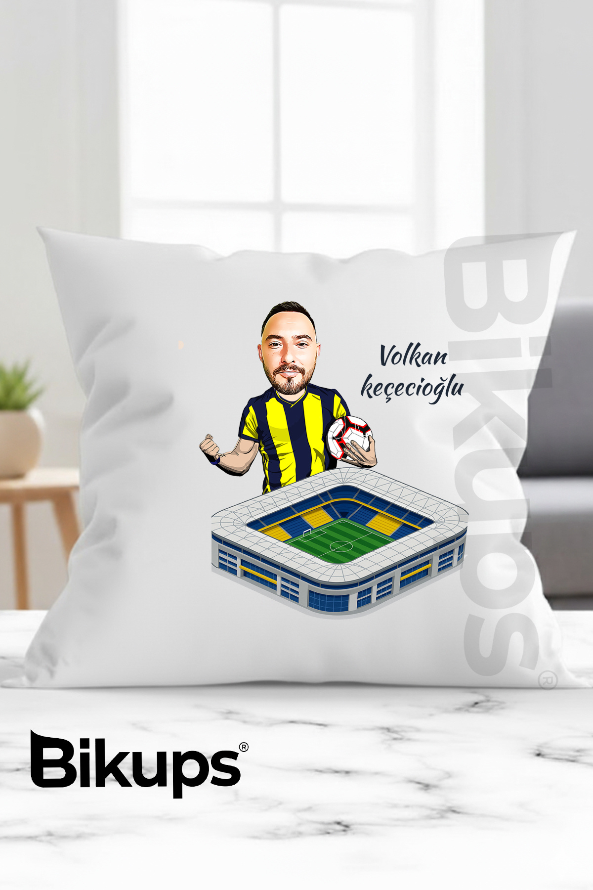 Taraftara Özel Karikatür Yastık 28x28