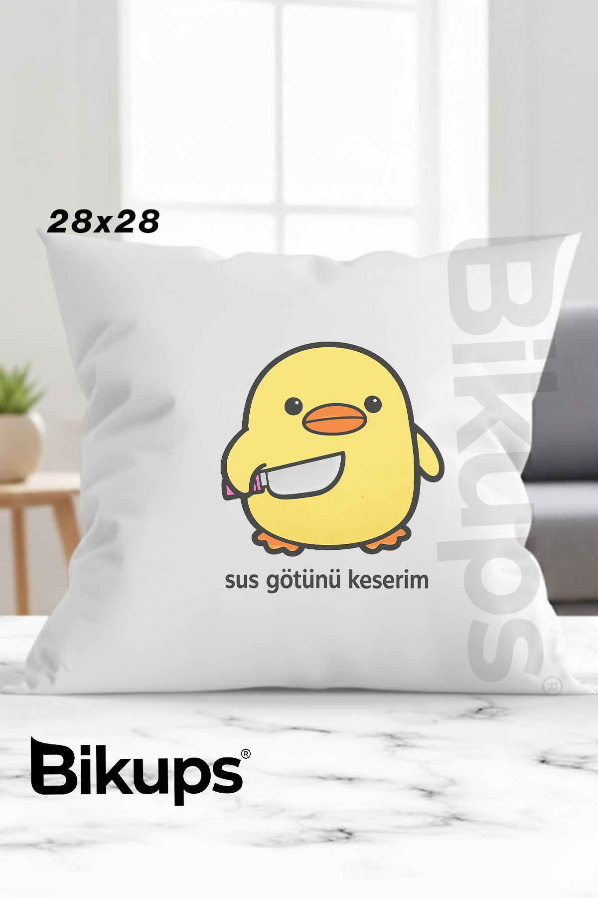 Sus Yoksa Baskılı Yastık 28x28
