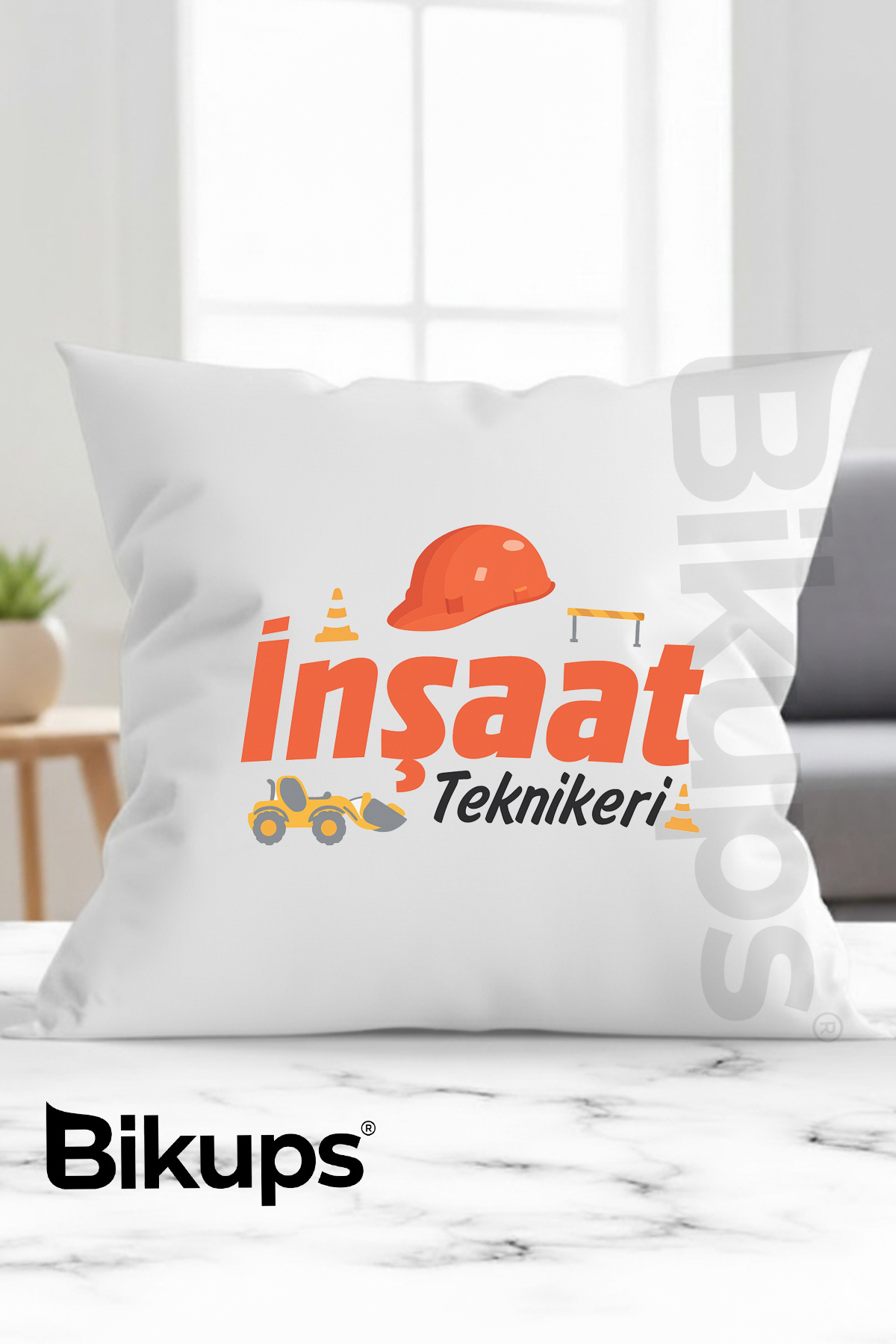 İnşaat Teknikerine Özel baskılı yastık