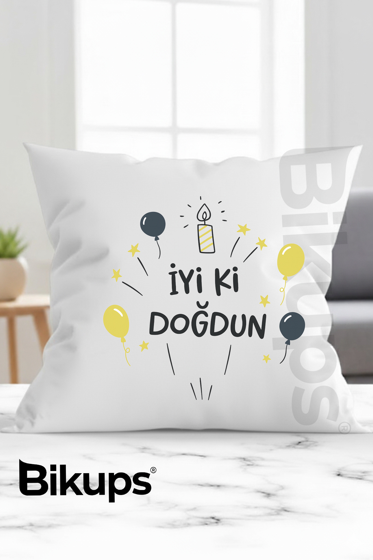 iyi ki doğdun baskılı yastık