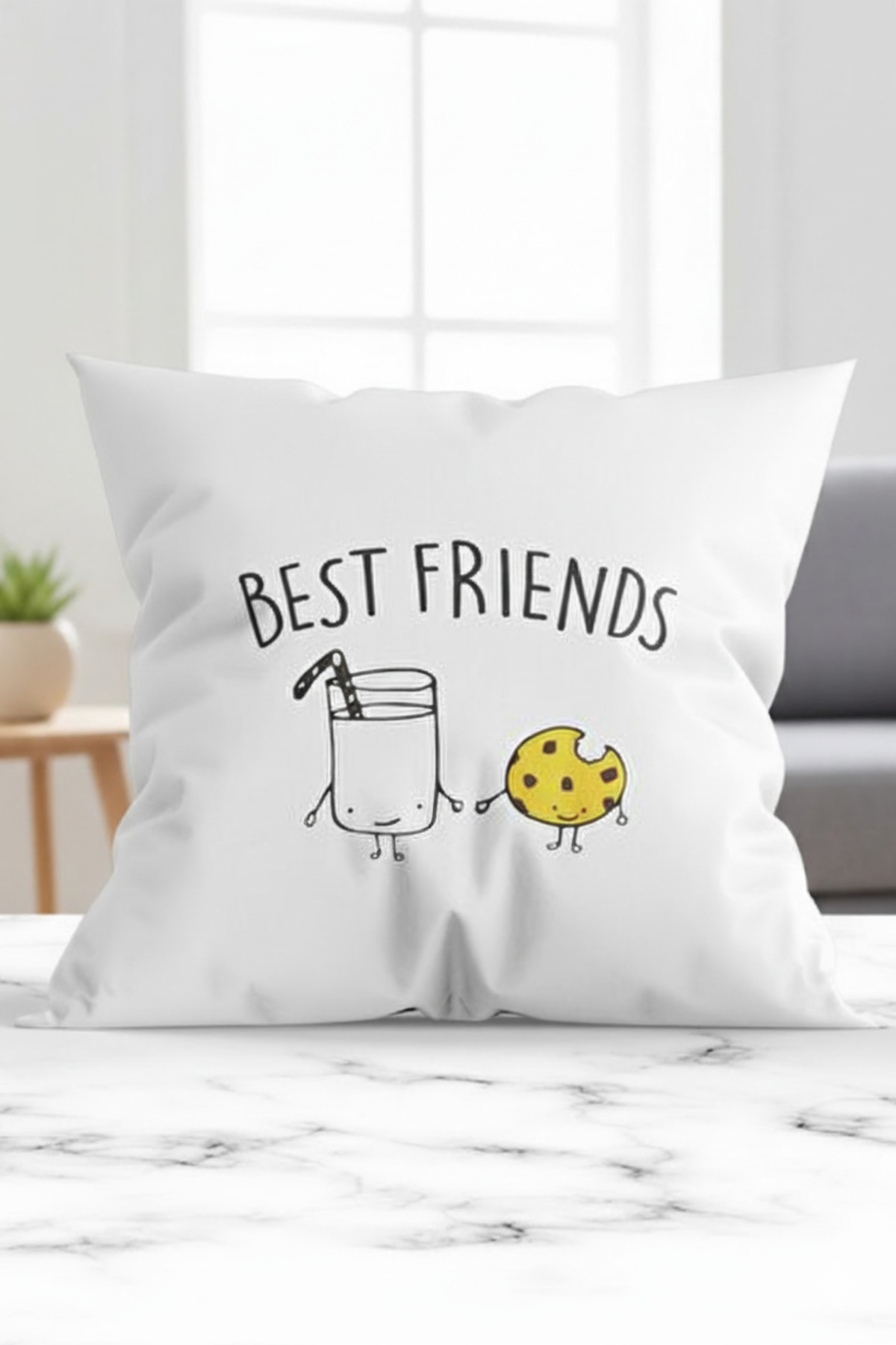 Best Friendslere Özel Yastık
