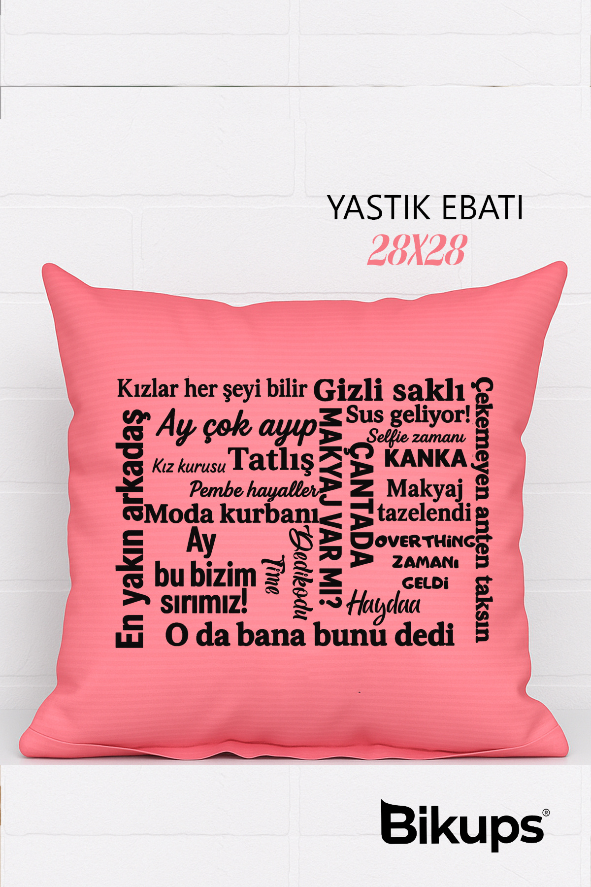 Kadınlara Özel Dedikodu Yastığı Pembe