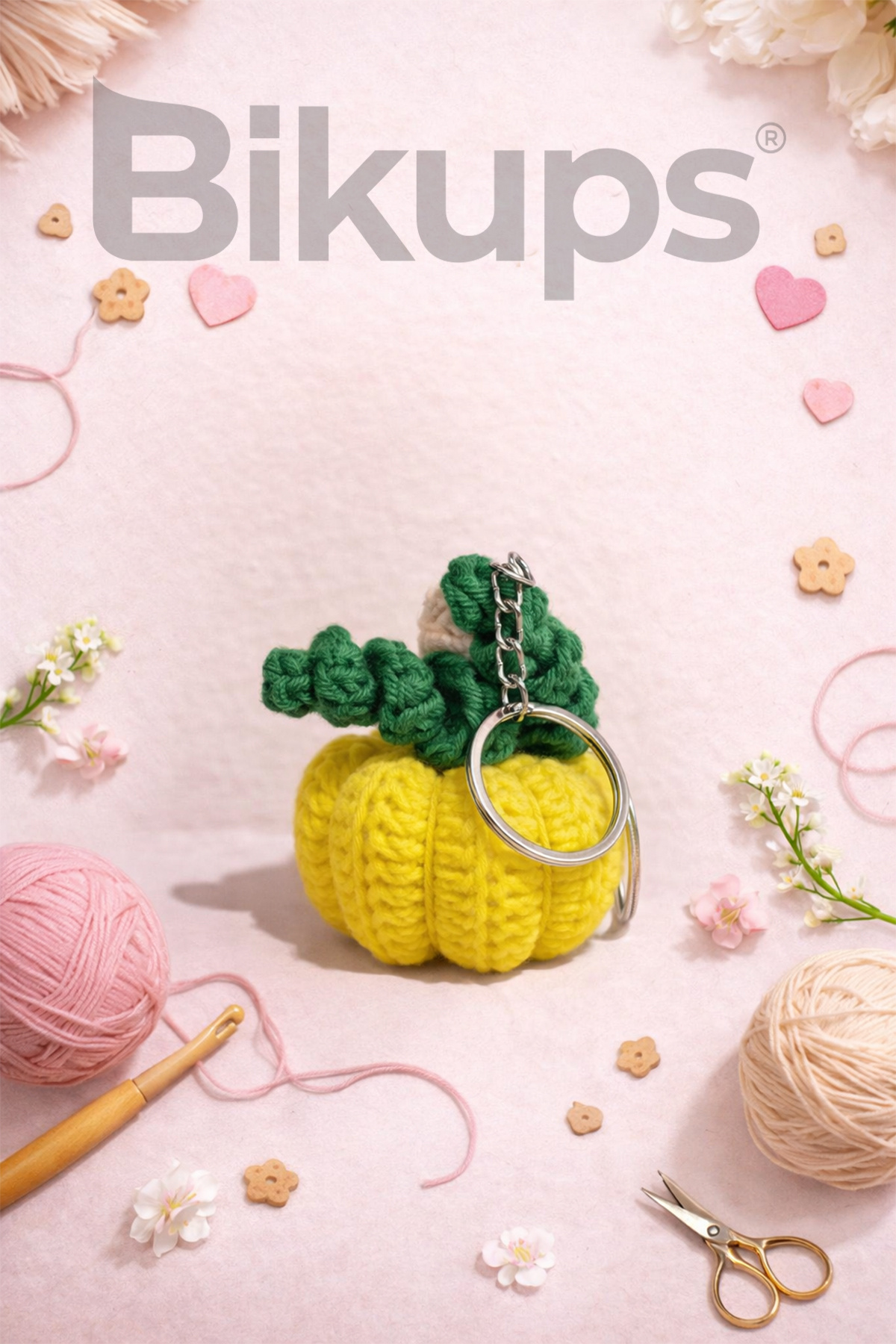 Amigurumi Örgü Kabak Y Model Anahtarlık