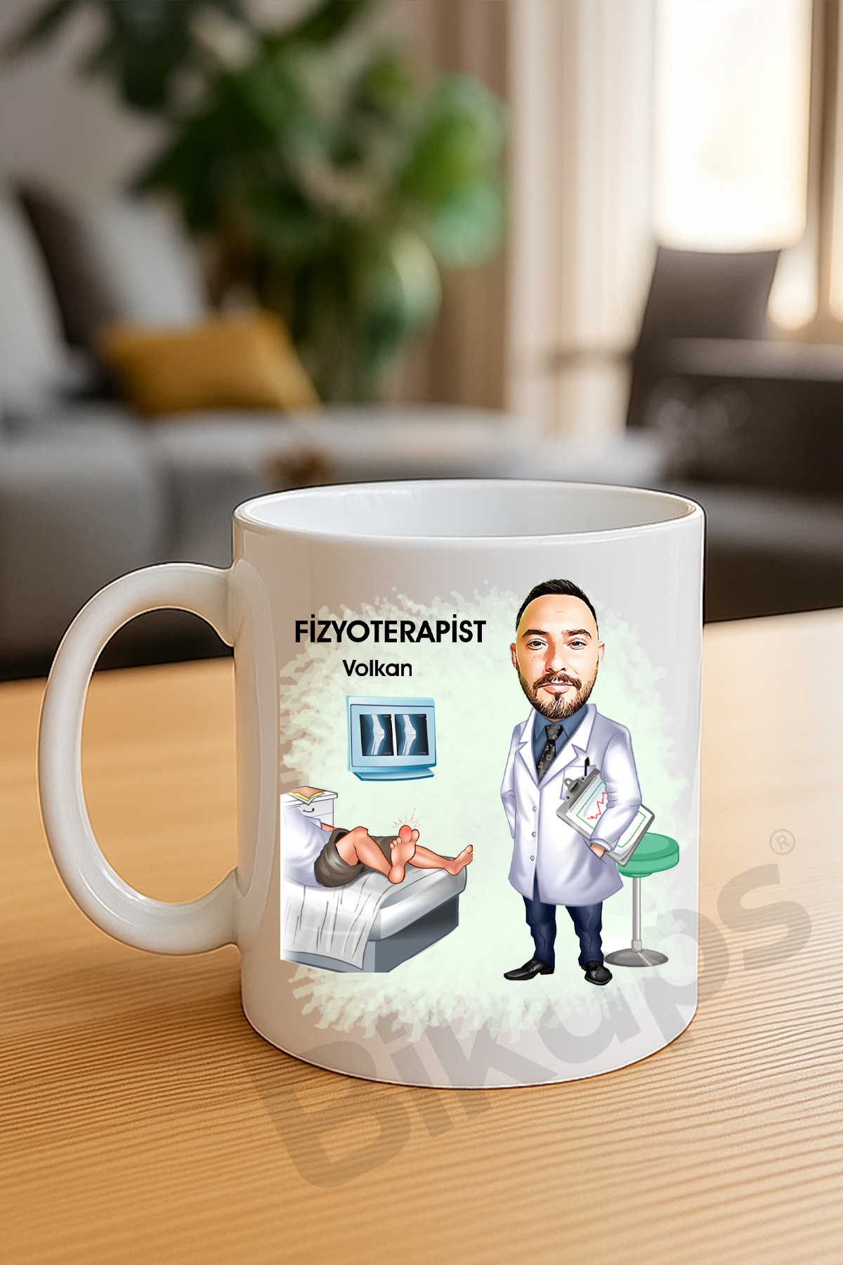 Fizyoterapistlere Özel Karikatür Kupa Bardak