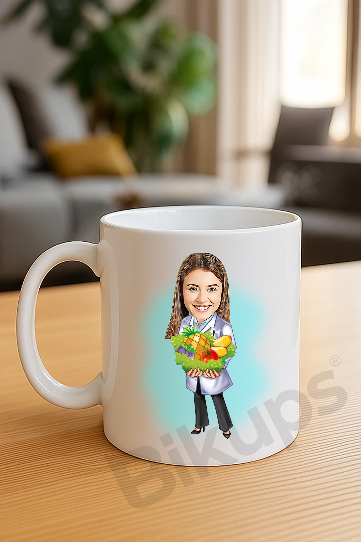 diyetisyenlere özel karikatür kupa bardak