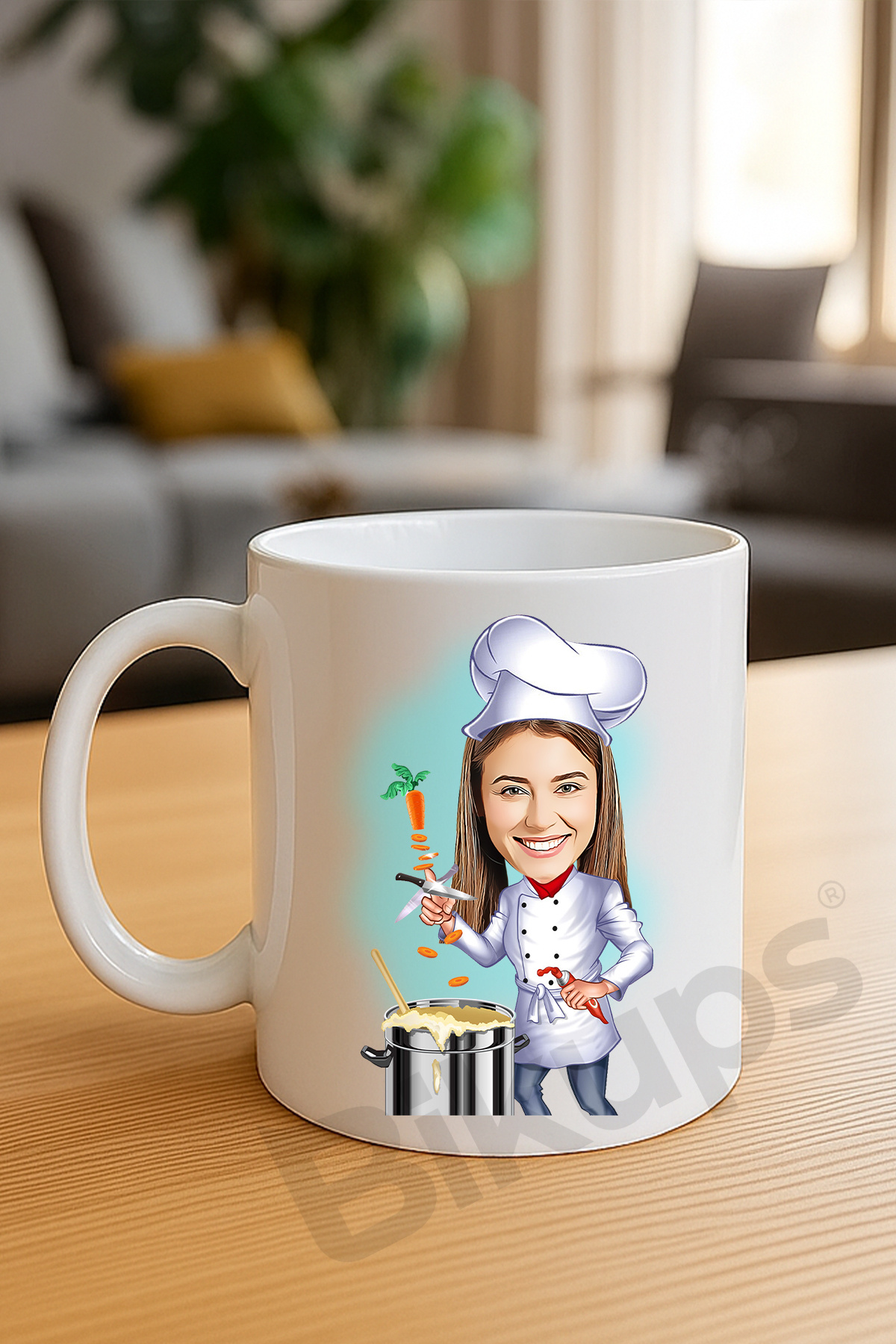 aşçılara özel karikatür kupa bardak