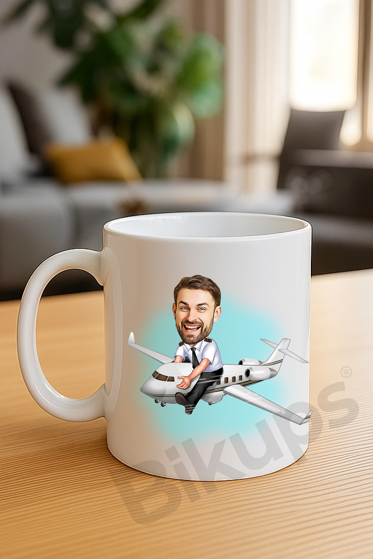 pilotlara özel karikatür kupa bardak