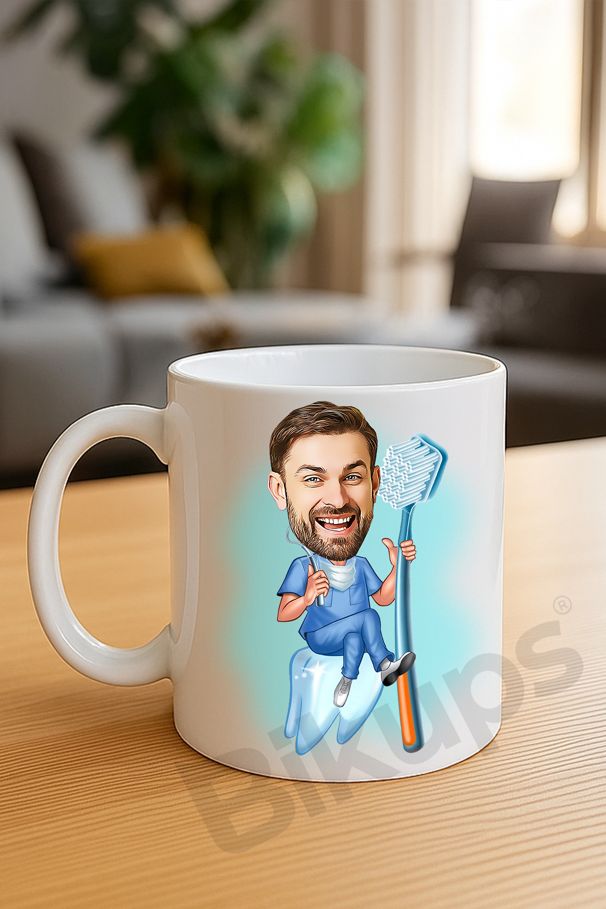 Dişçilere özel karikatür kupa bardak