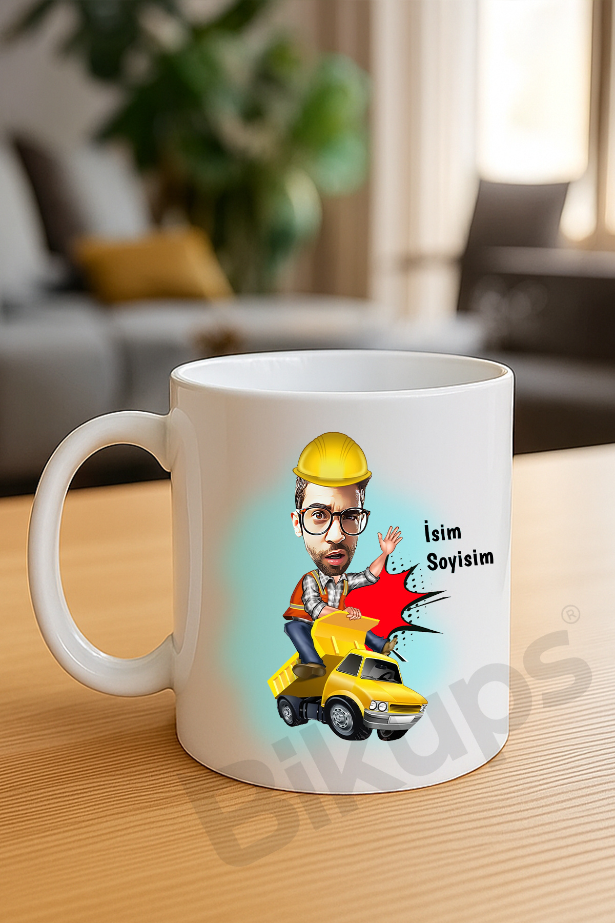 yol mühendislerine özel karikatür kupa bardak