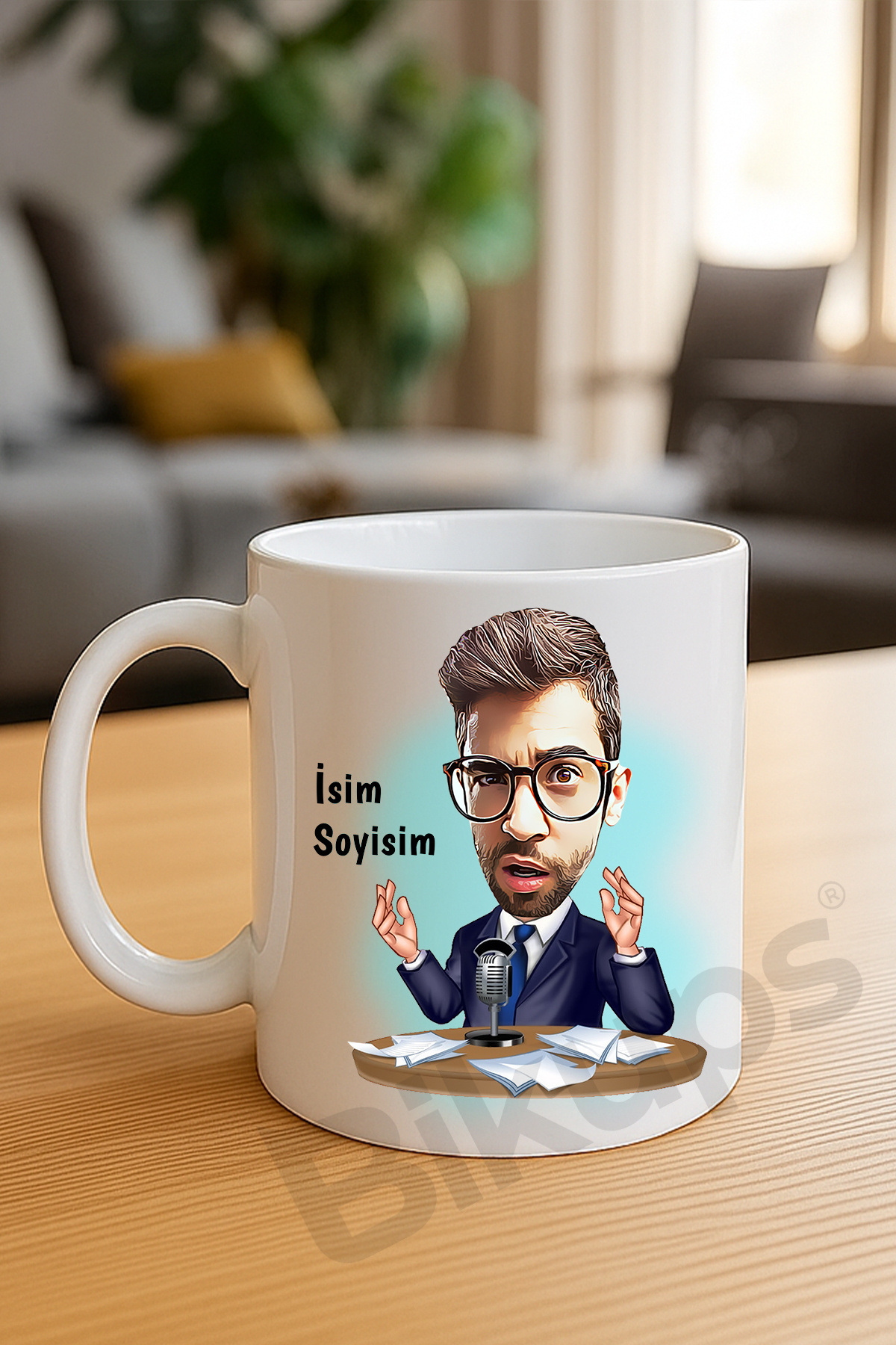 spikerlere özel karikatür kupa bardak