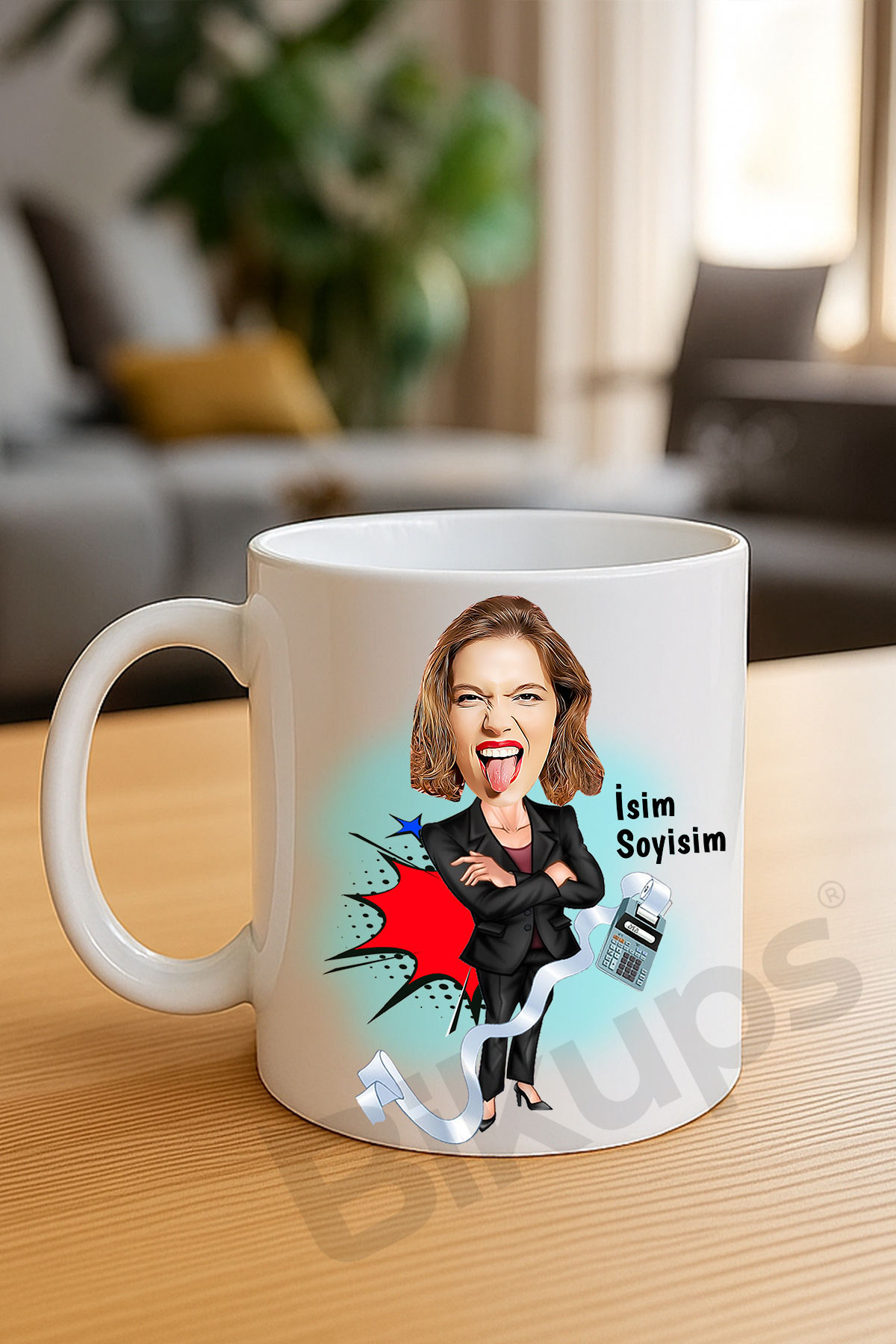 muhasebecilere özel karikatür kupa bardak