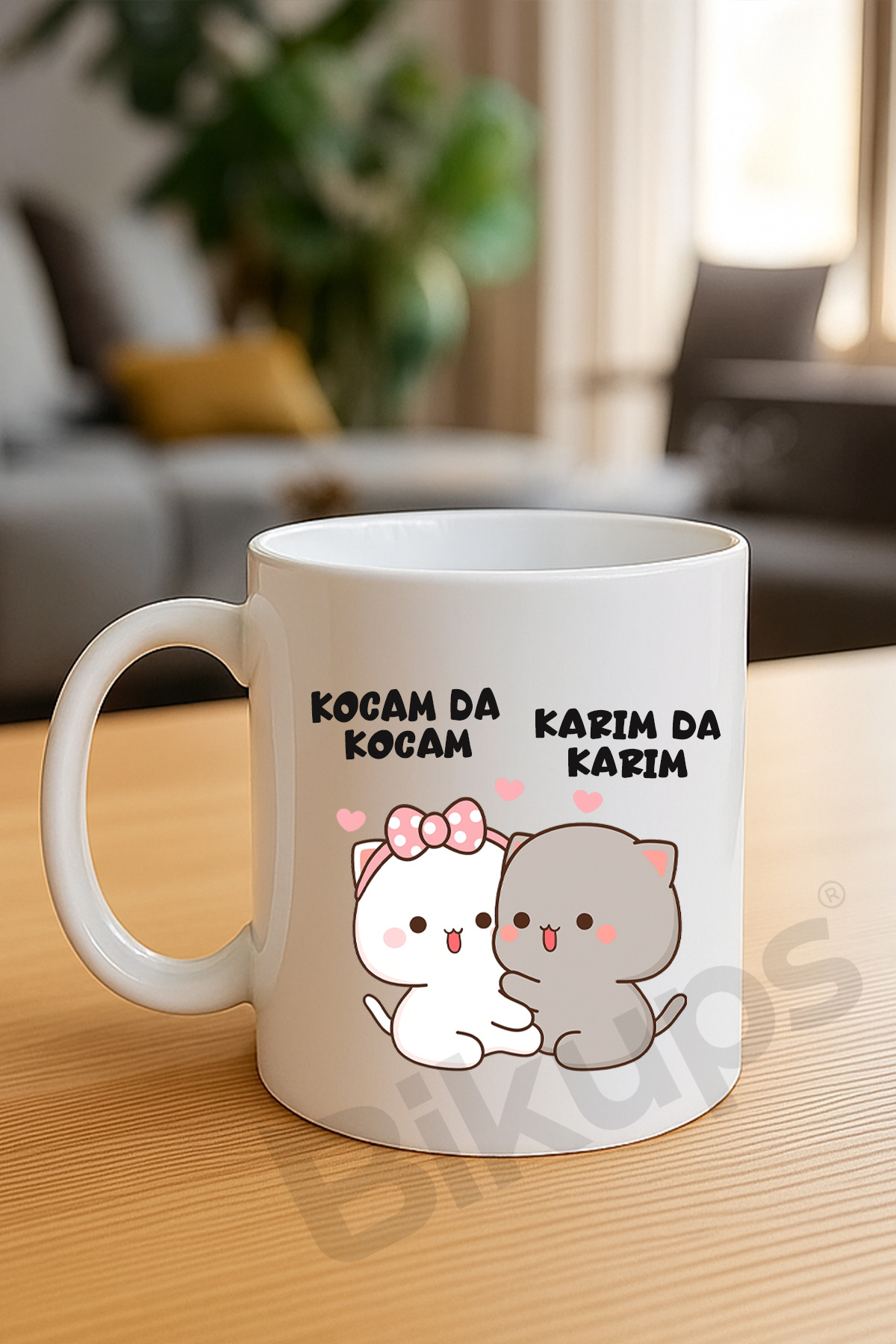 kocamda kocam karımda karım baskılı kupa