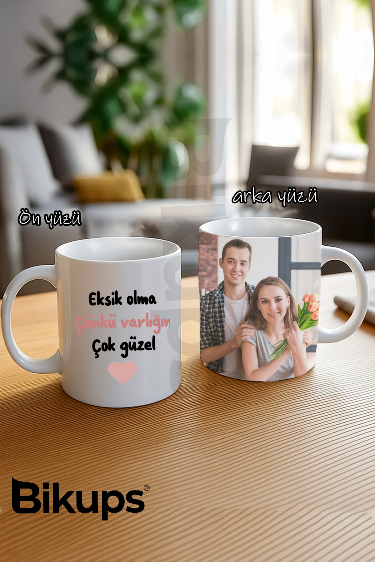 Kişiye Özel Eksik olma çünkü varlığın çok güzel fotoğraf baskılı kupa 1 adet