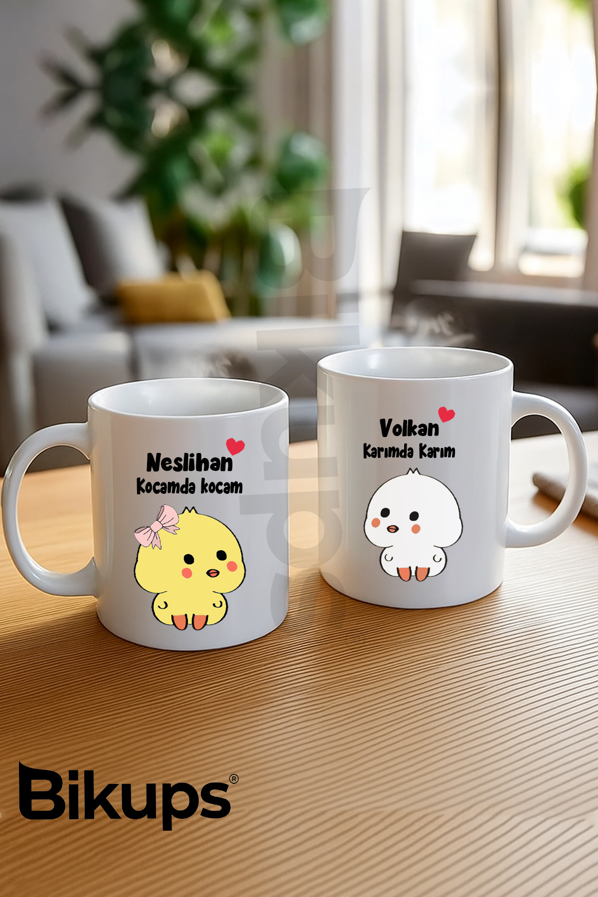 Çiftlere Özel isimli Karımda karım Kocamda Kocam Baskılı Kupa Bardak