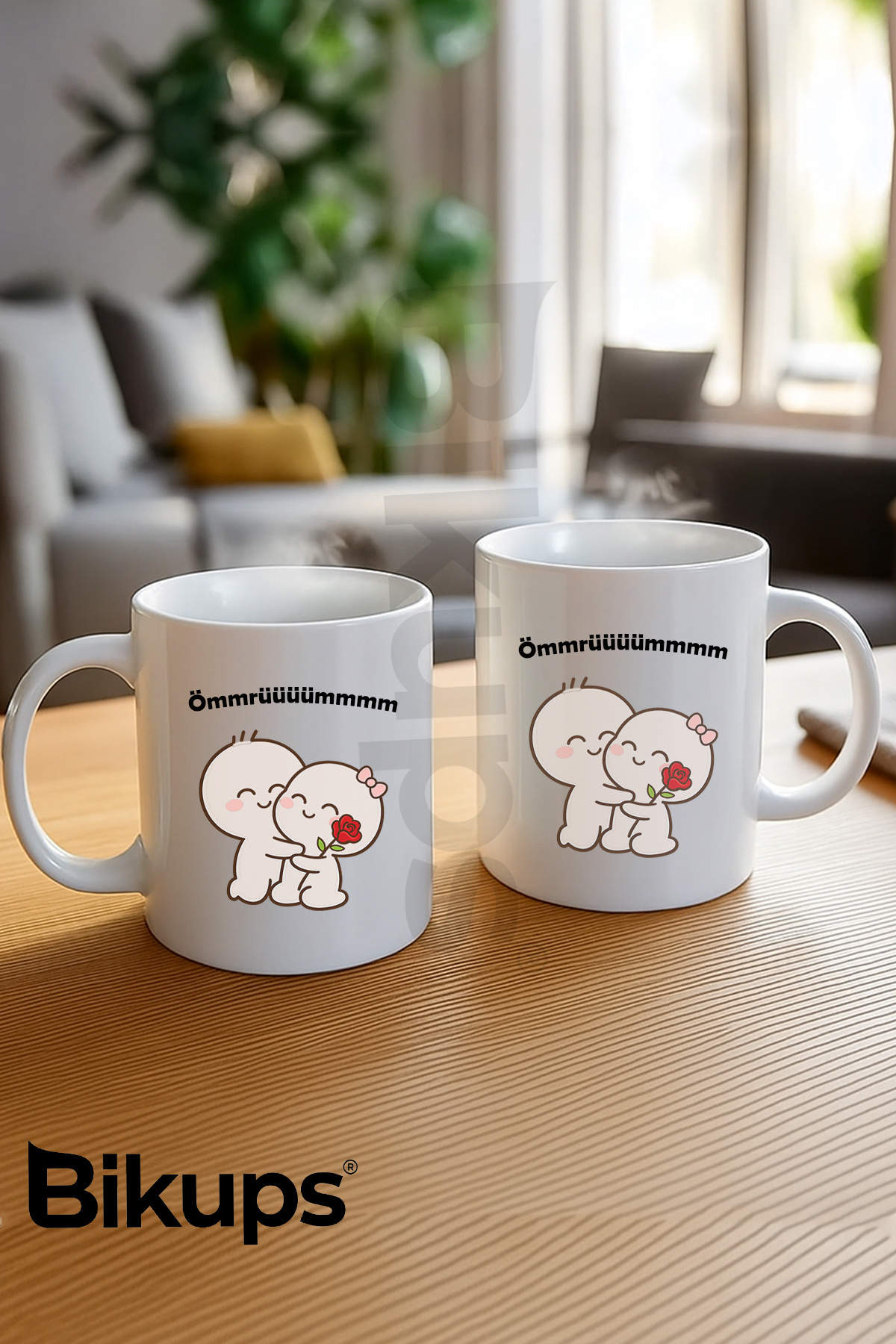 Ömrümmm Baskılı Kupa Bardak 2li