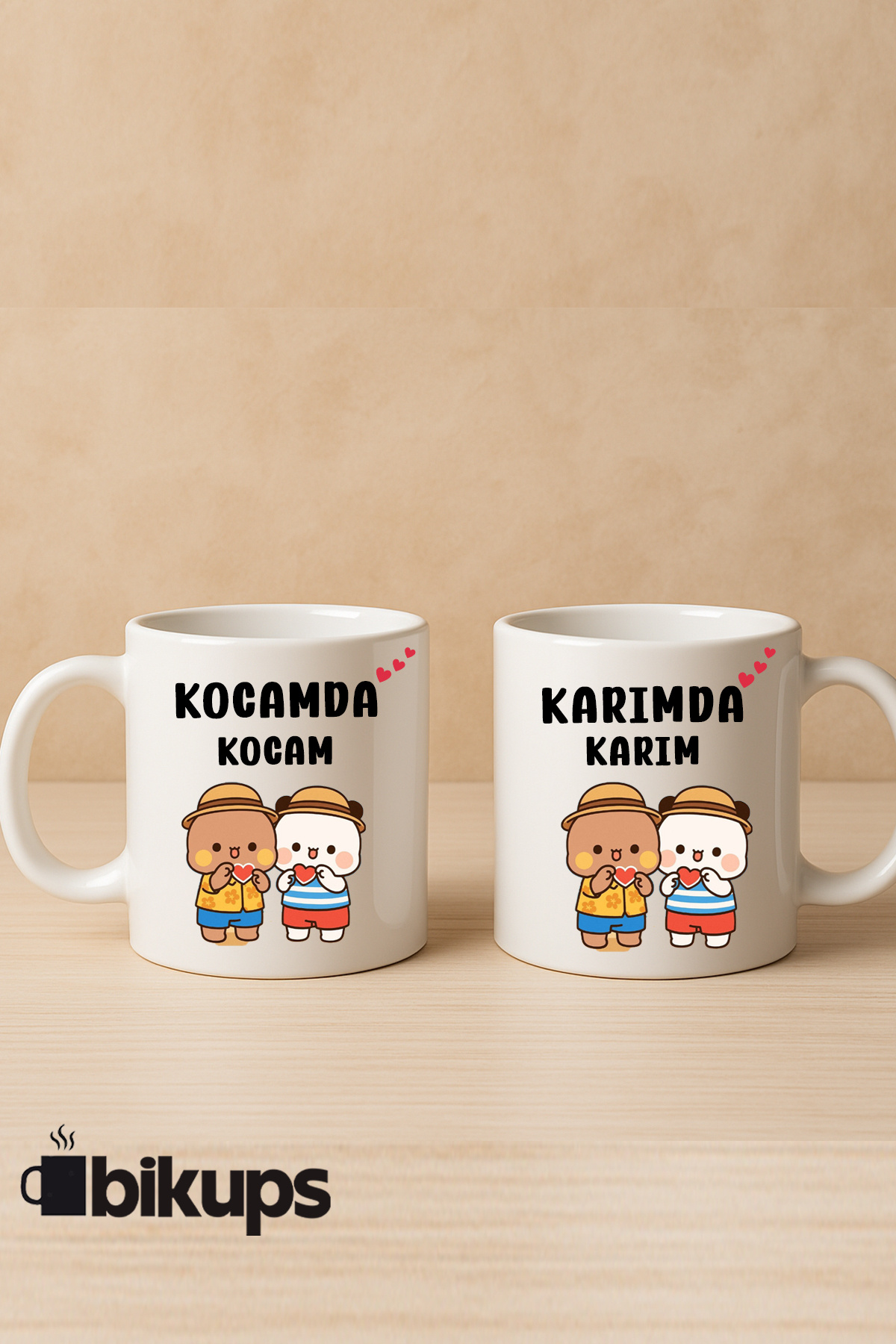 Karımda Karım Kocamda Baskılı Kupa Bardak 2li