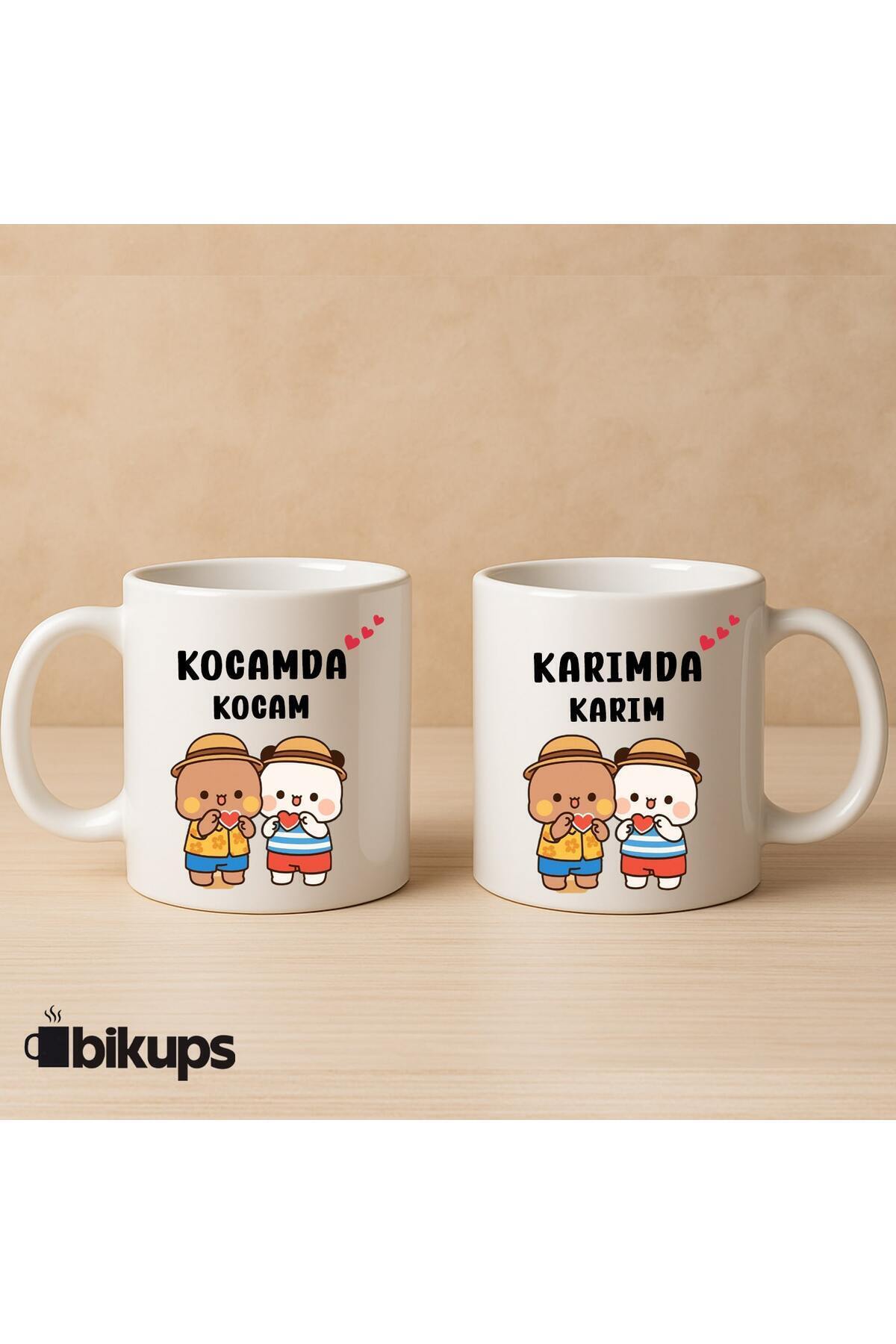 Karımda Karım Kocamda Baskılı Kupa Bardak 2li