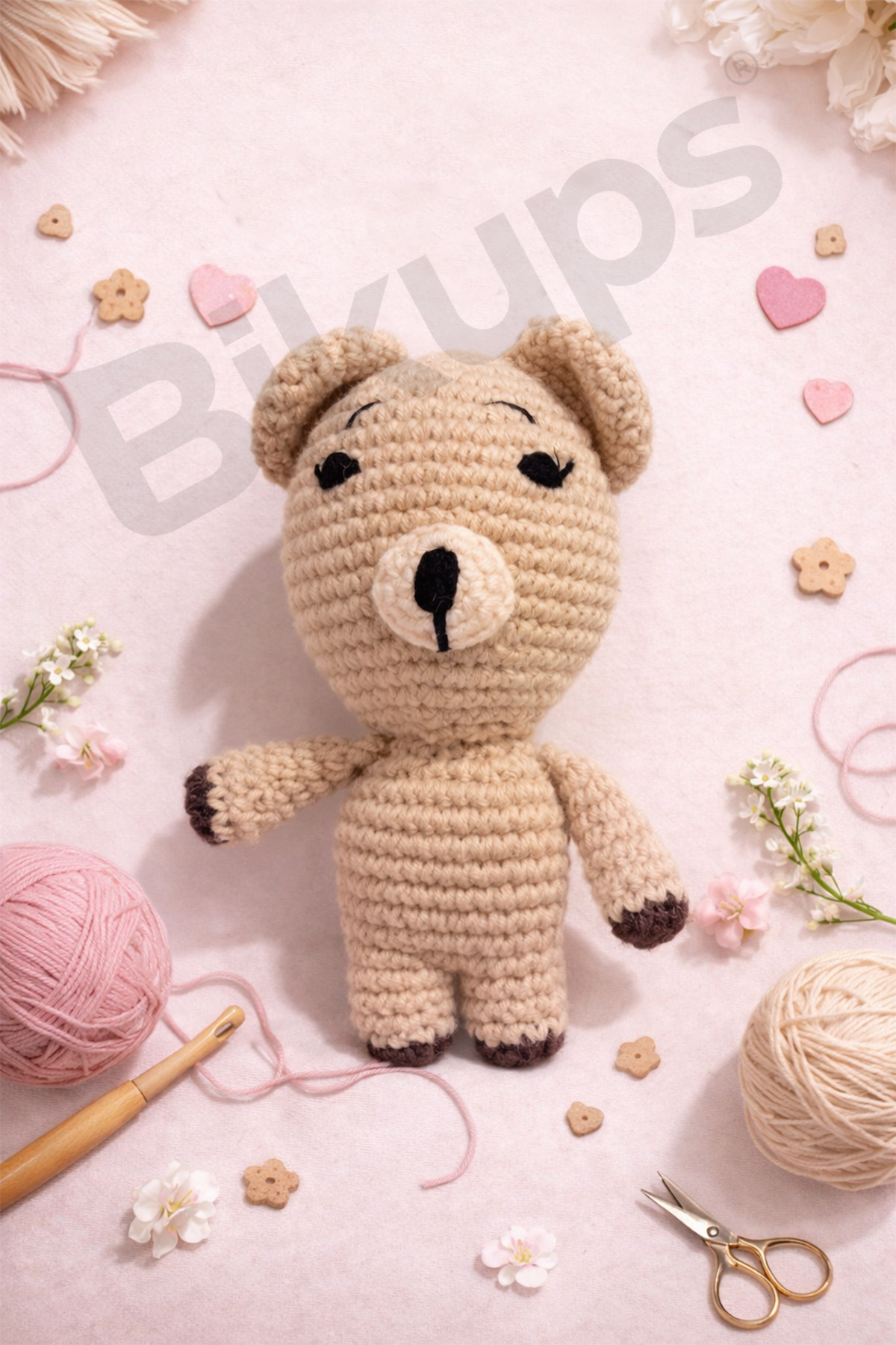 Amigurumi Örgü Oyuncak Uyku Arkadaşı Sevimli Ayı
