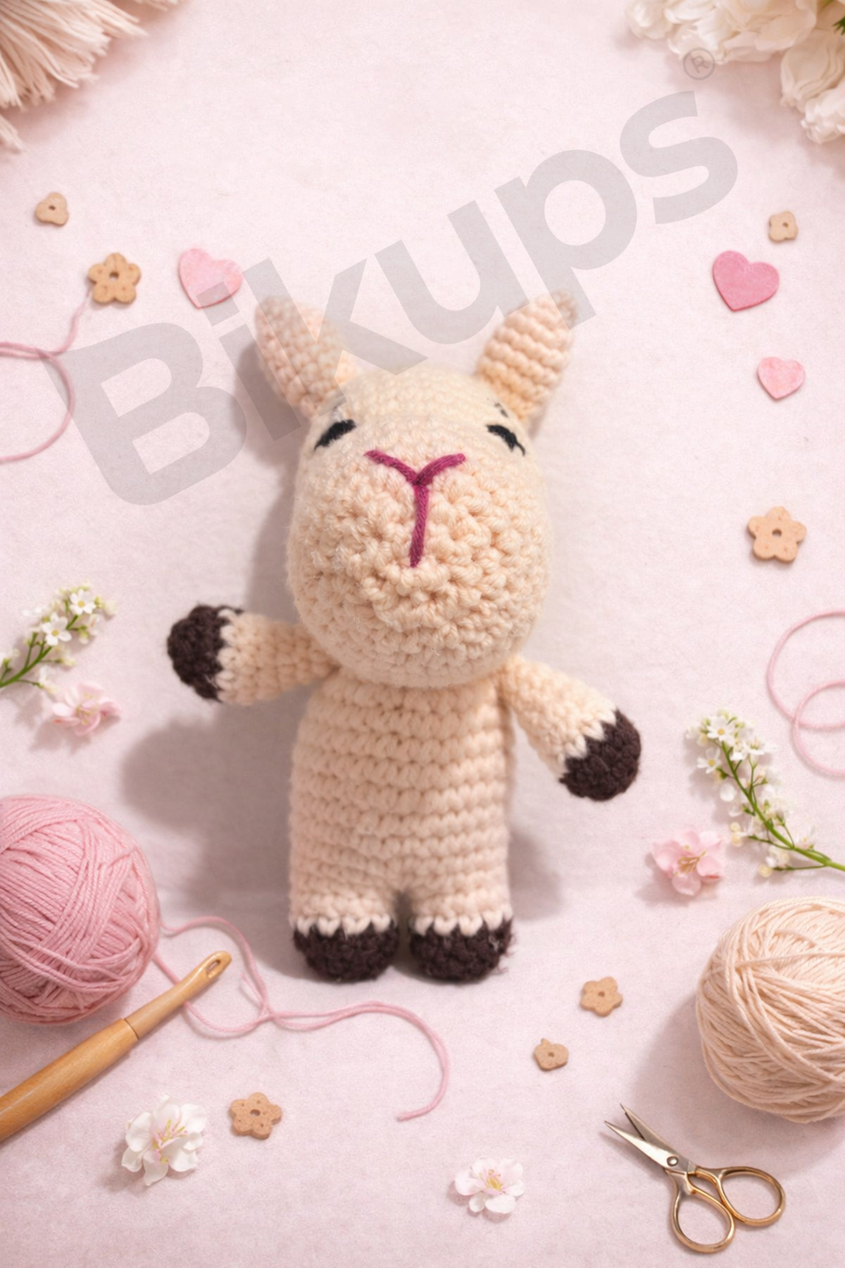 Amigurumi Örgü Oyuncak Uyku Arkadaşı Sevimli Eşek