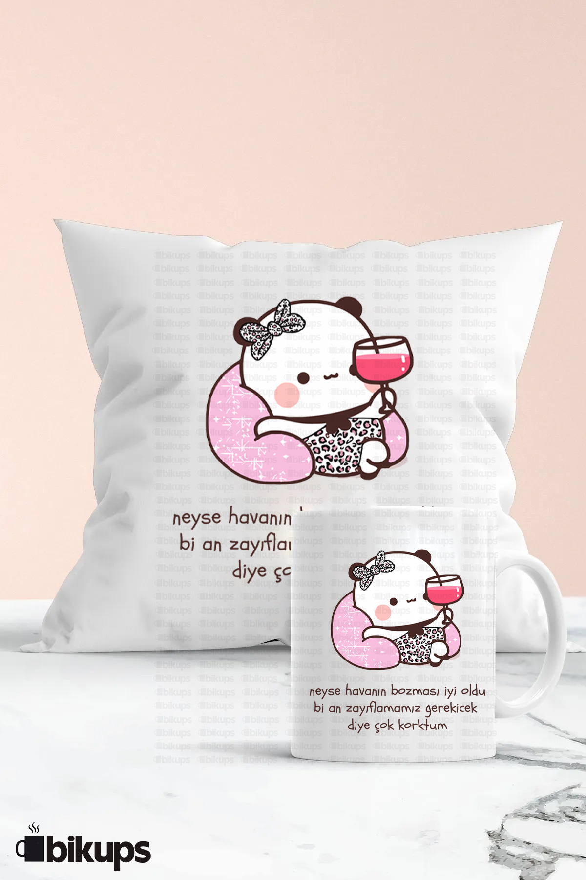 neyse havanın bozması iyi oldu bian zayıflamamız gerekicek diye çok korktum kupa yastık seti