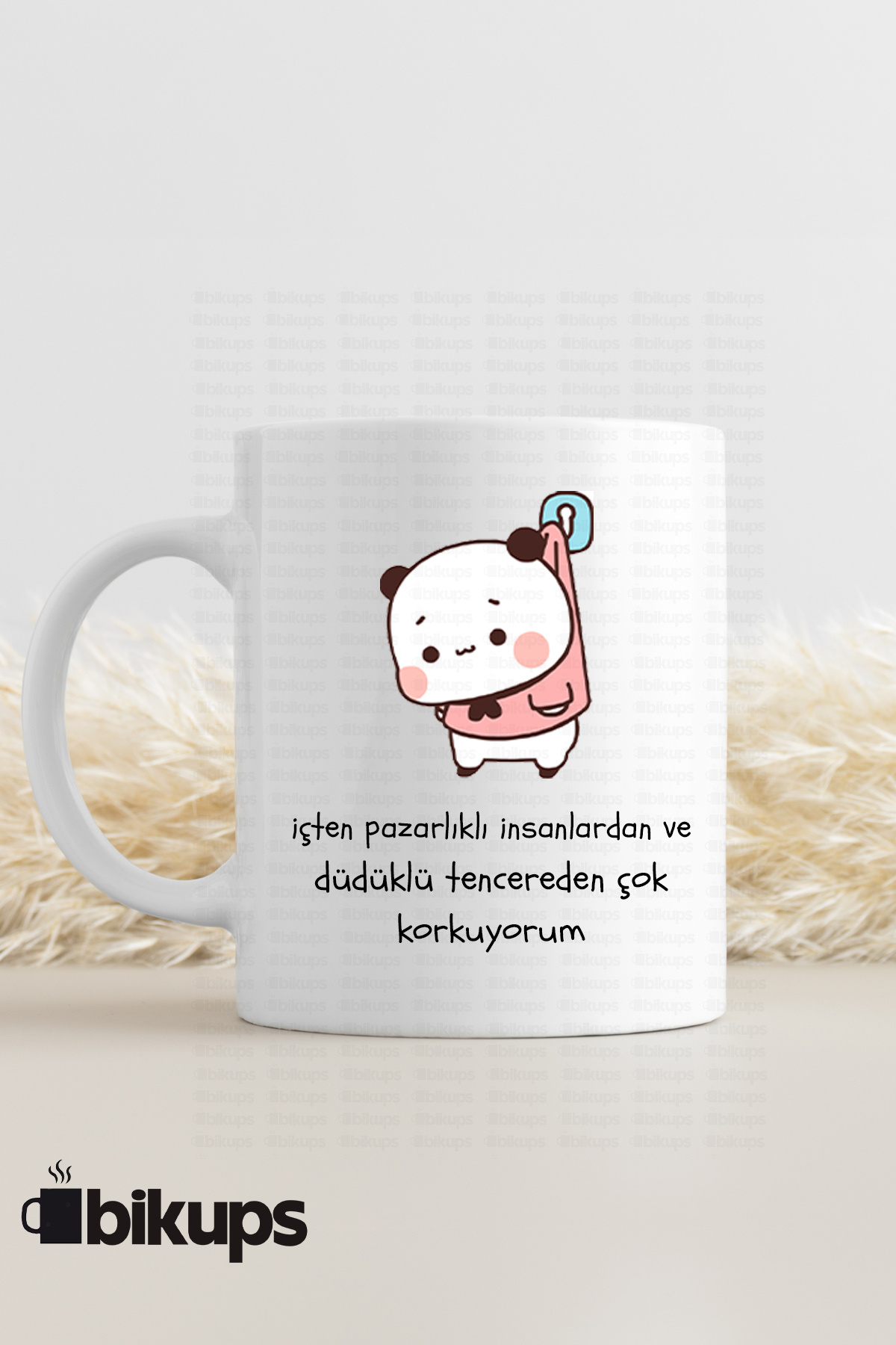 içten pazarlıklı insanlardan ve düdüklü tencereden çok korkuyorum baskılı kupa