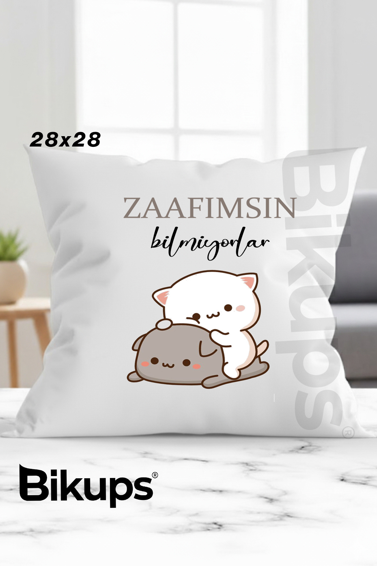 zaafımsın bilmiyorlar baskılı yastık 28x28