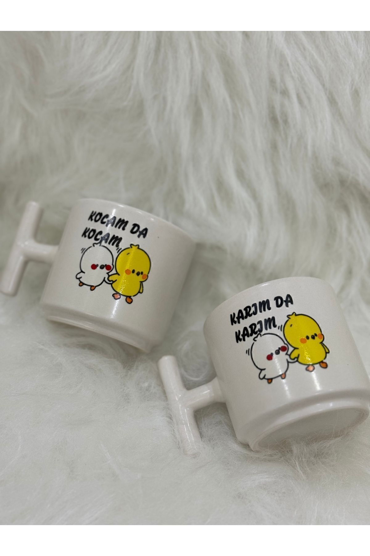 Karımda karım , kocam da kocam , ikili çift , yazili kupa bardak