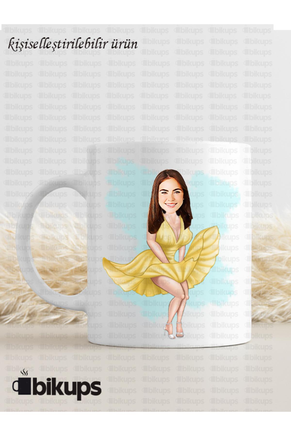 Kadınlara Özel Marilyn Figürlü Karikatür Kupa Bardak