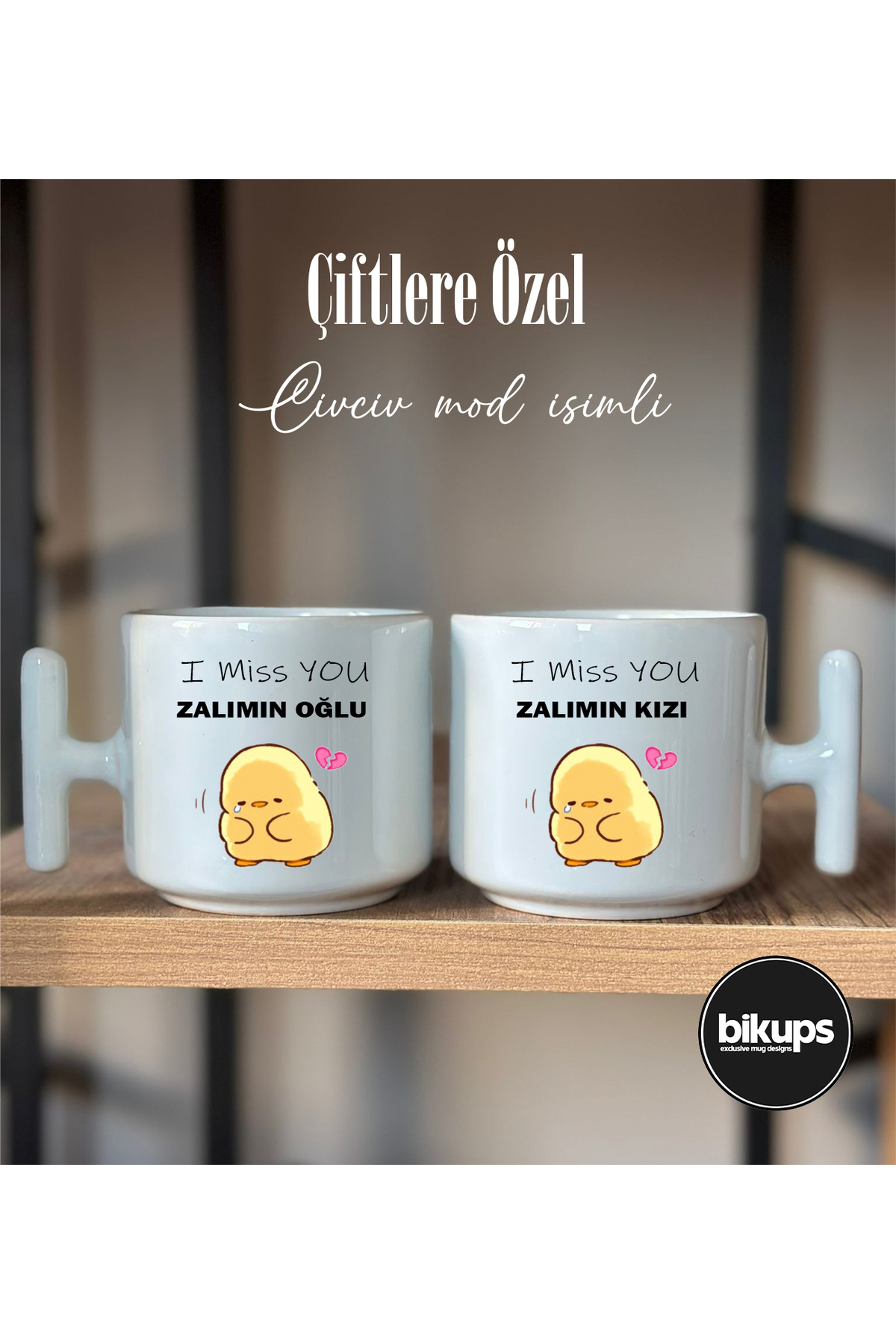 i miss you zalımın oğlu ve zalımın kızı baskılı  fincanı 2 li