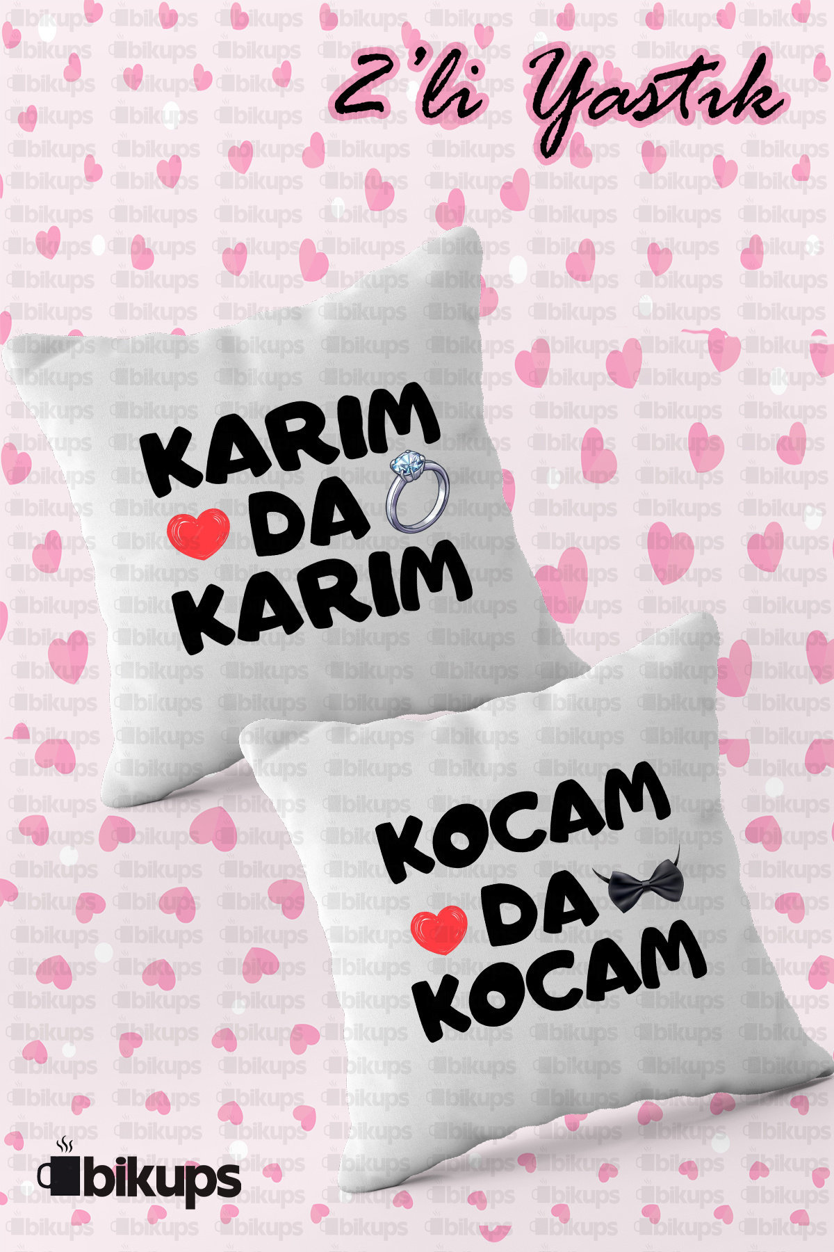 Karımda Karım Kocamda Kocam 2li Yastık Seti