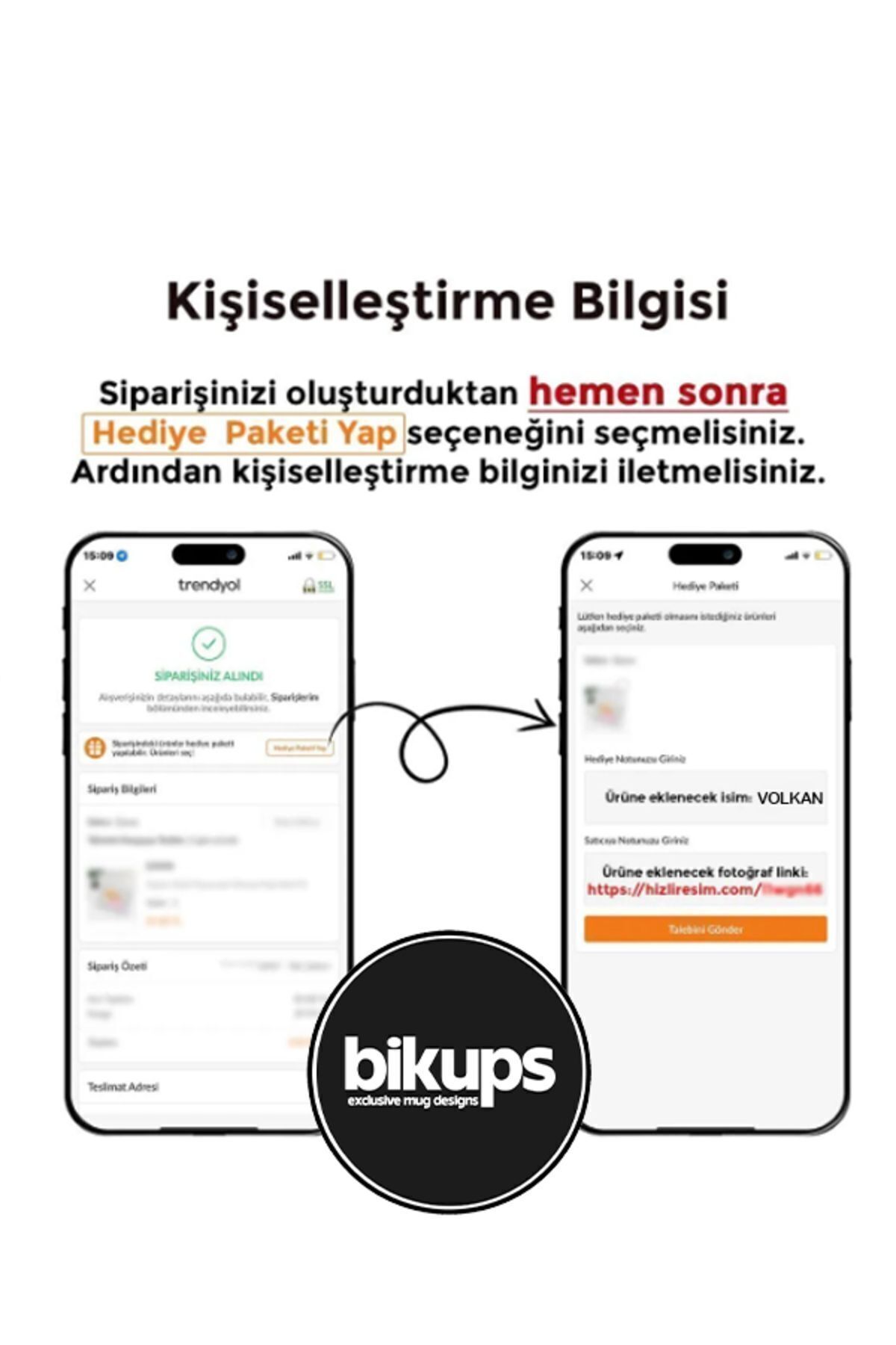 Gül dalında sen karınla güzelsin ASLANIM baskılı kupa yastık seti