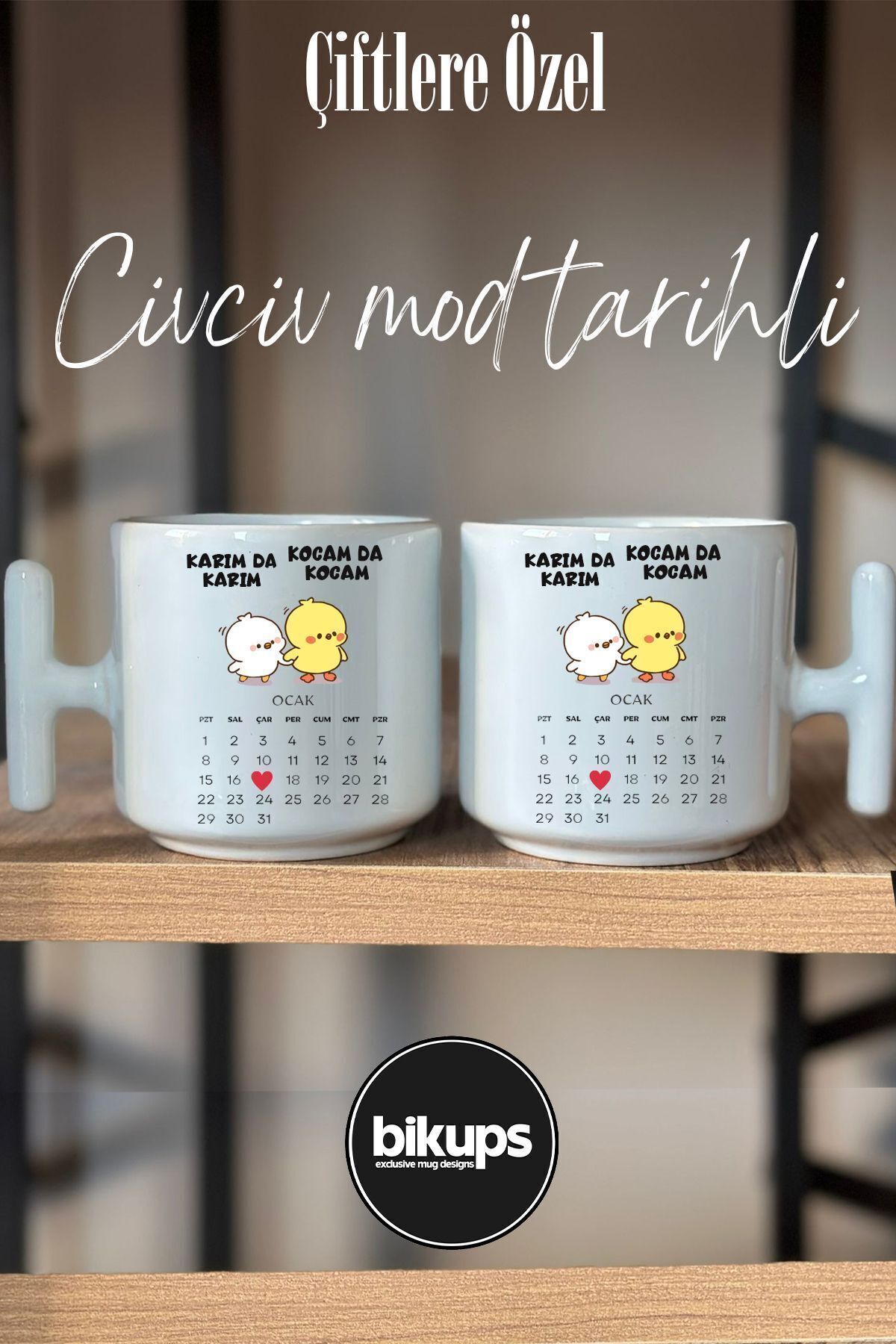 Tarih Baskılı Nescafe Fincanı T kulp 2li