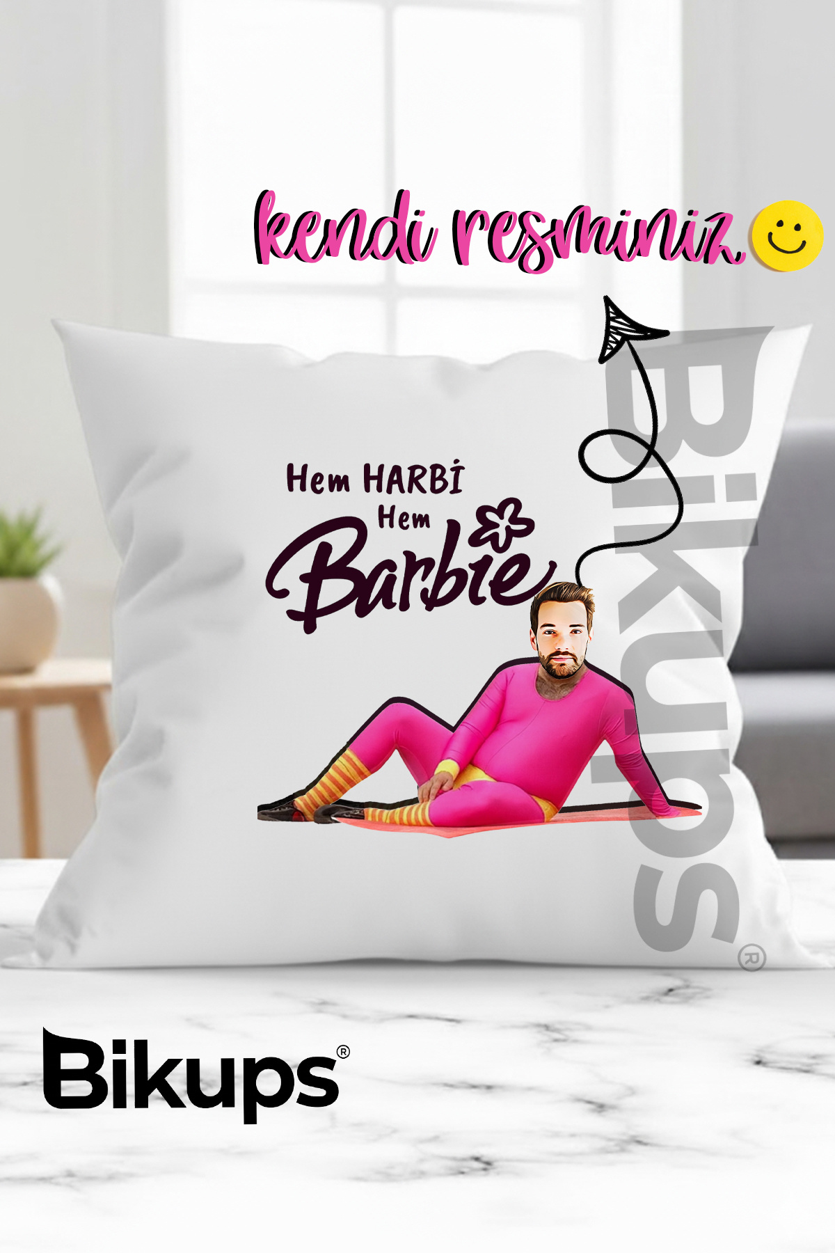 Recep İvedik baskılı komik yastık 28x28 ( kendi resminiz )