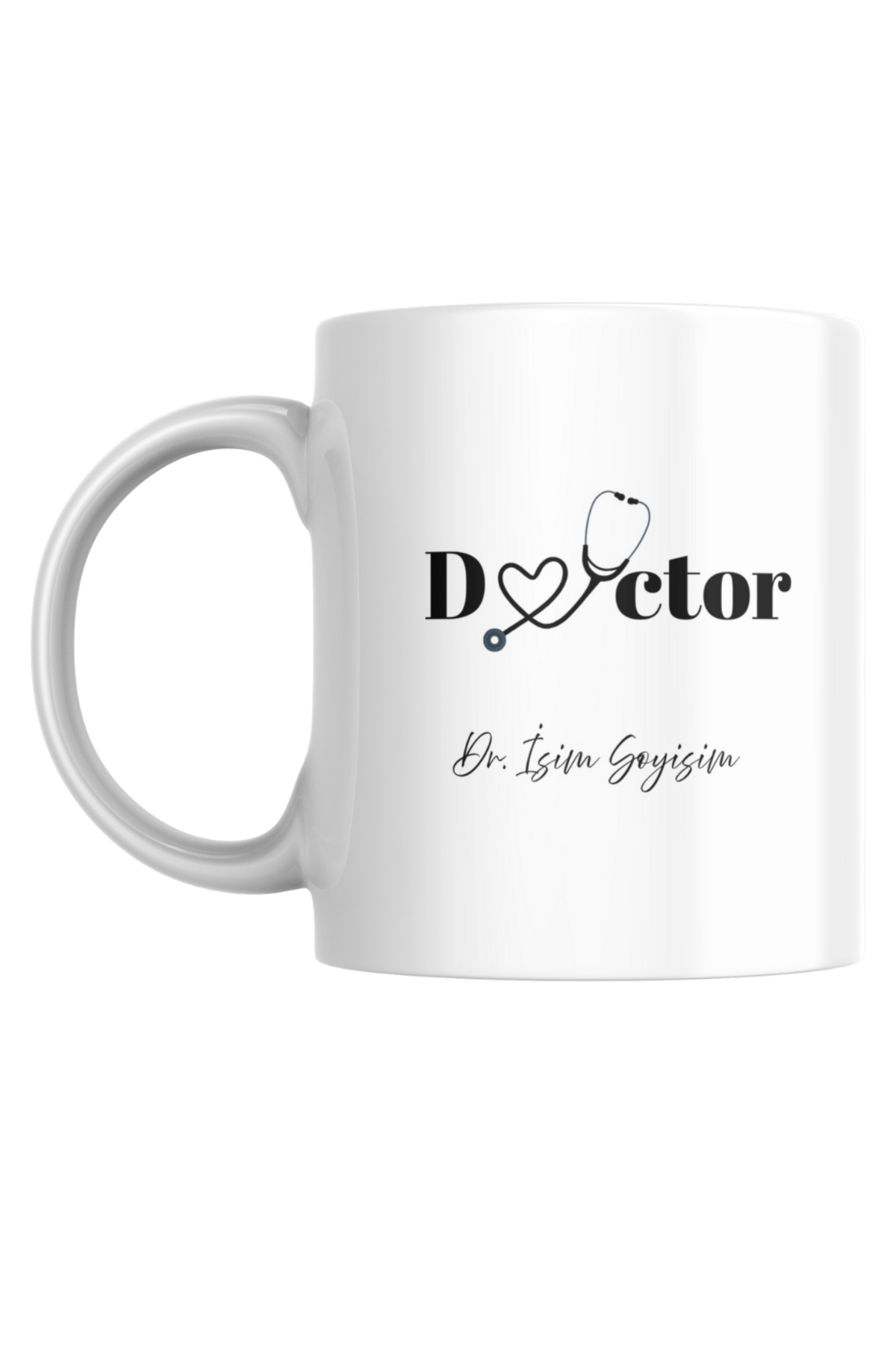 Doktor sevdiklerin için baskılı kupa bardak, istediğiniz ismi iletebilirsiniz.