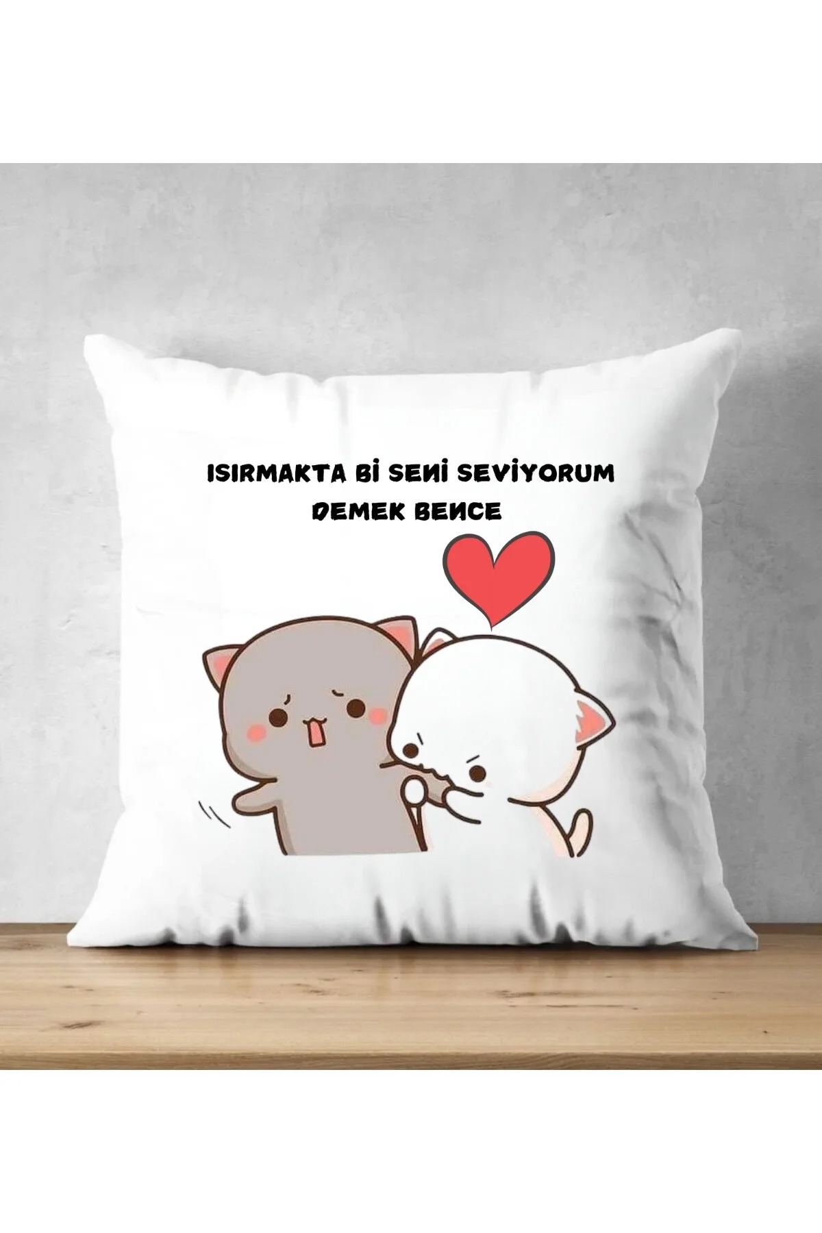 sırmakta Bi Seni Seviyorum Demek Bence Yazılı Hediyelik Yastık
