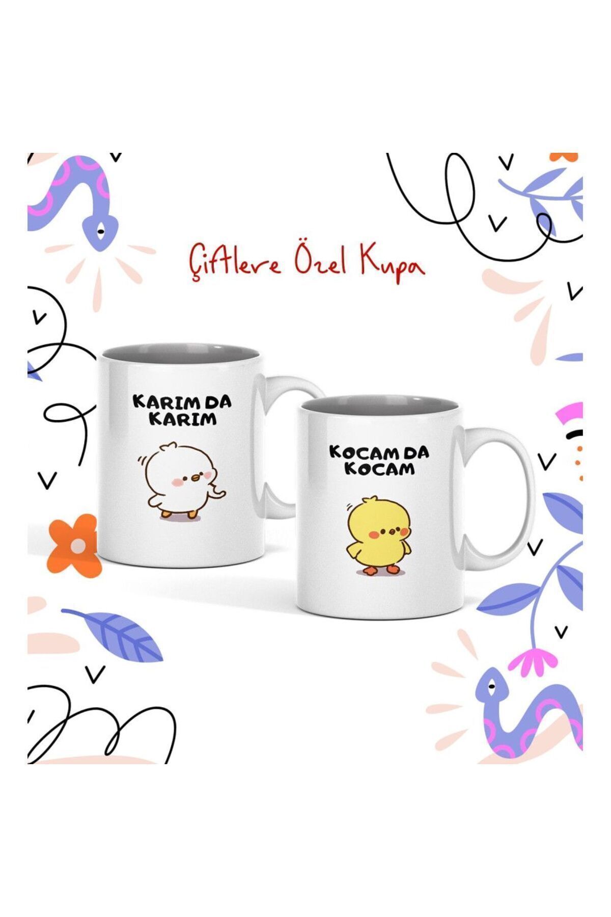 Karım da karım kocam da kocam 2li kupa bardak