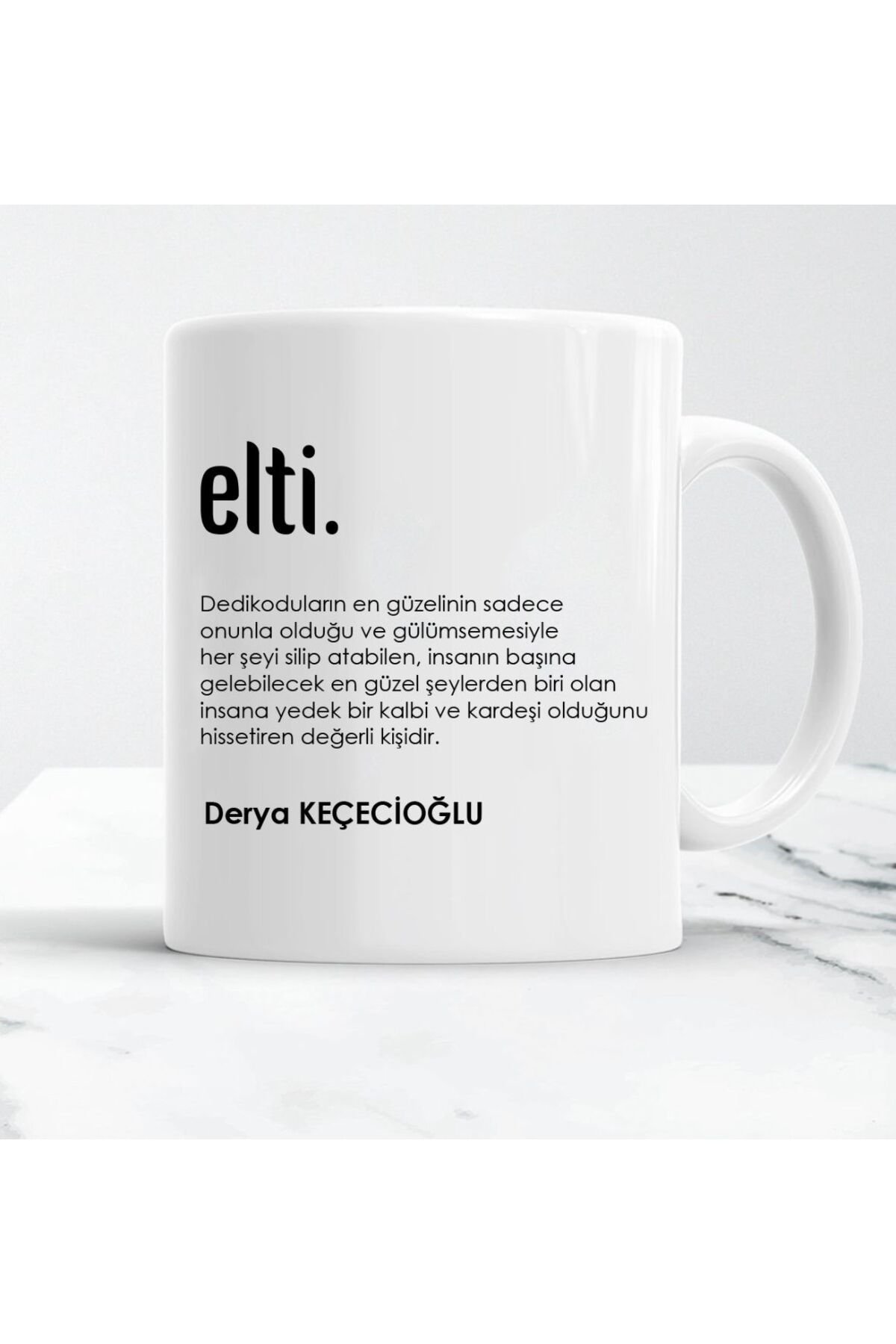 Eltilere özel kupa bardak
