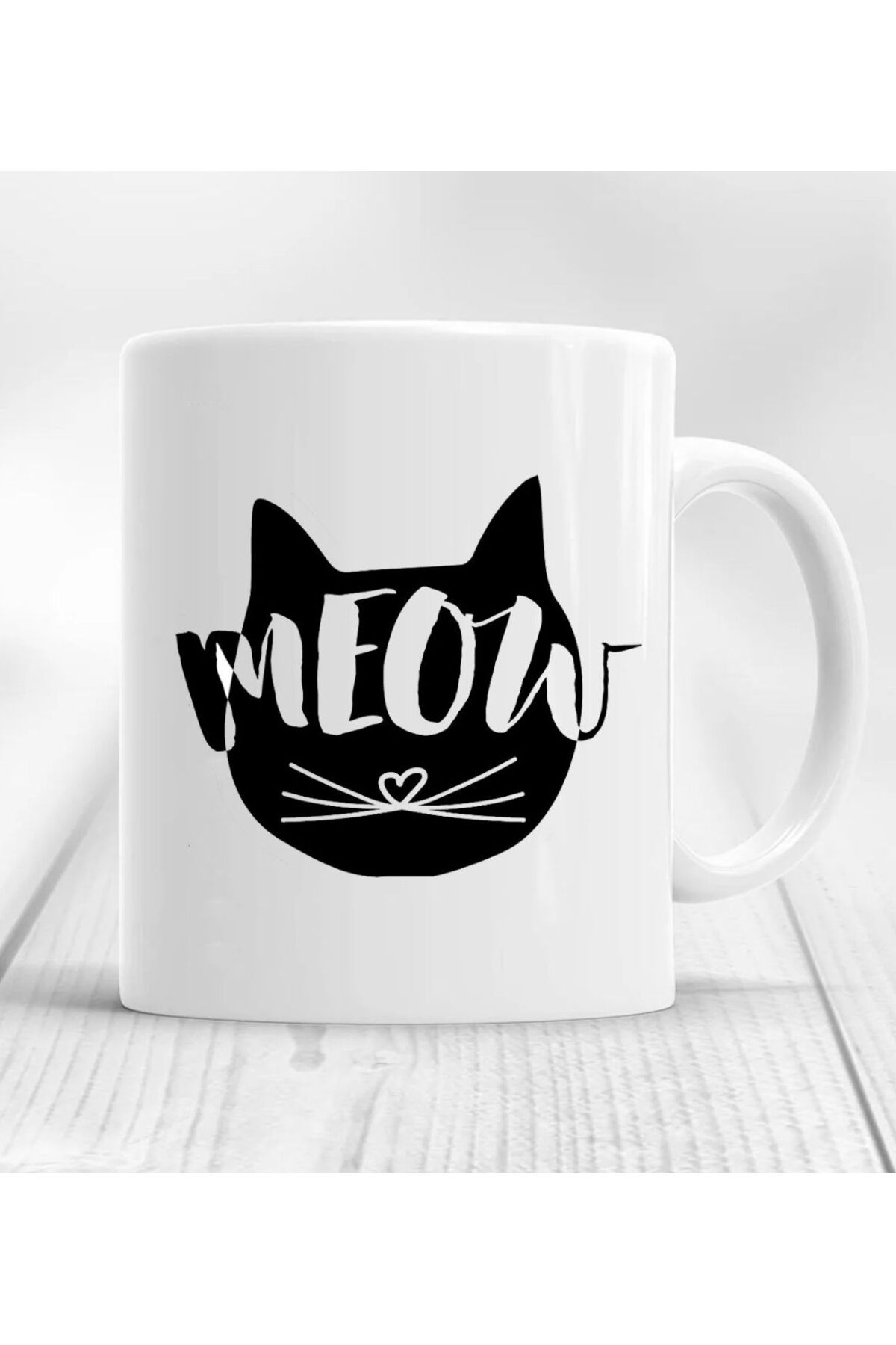 Meow baskılı kupa