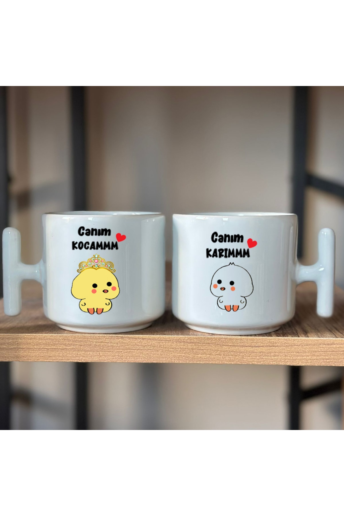 Çiftlere Özel Canım Kocam Nescafe Fincanı T kulp 2li
