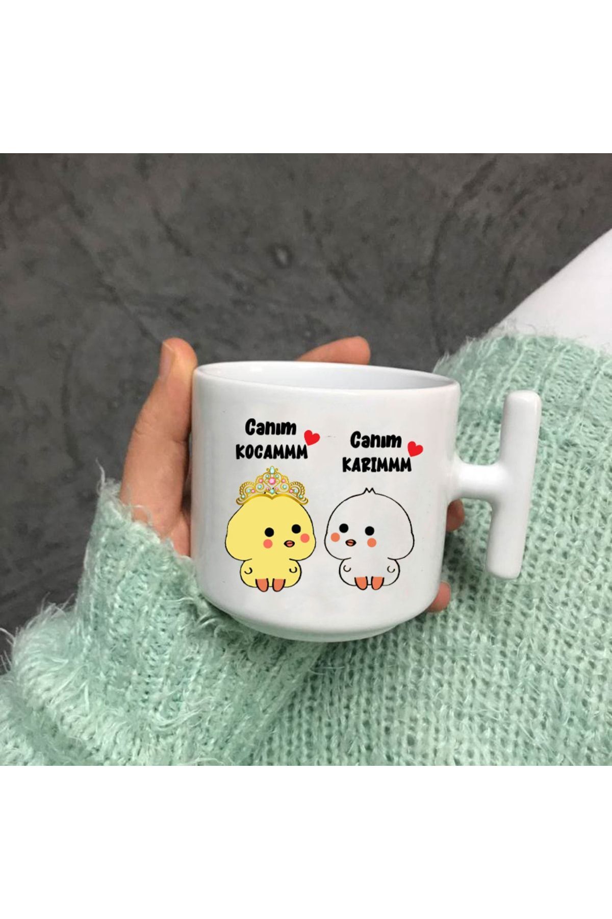 Canım Kocam Canım Karım Nescafe Fincanı T Kulp