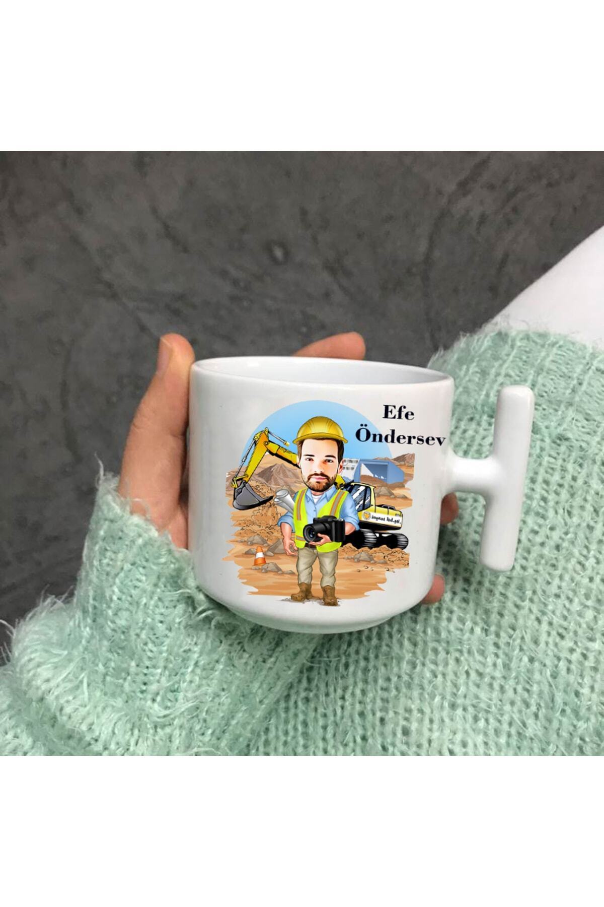 İnşaat Mühendislerine Özel Karikatür Nescafe Fincanı T Kulp