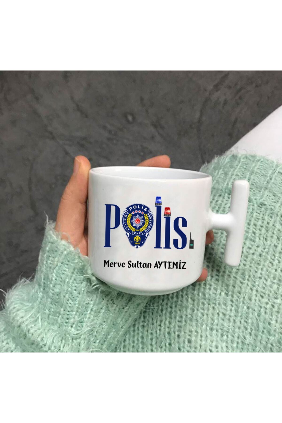 Polislere Özel Nescafe Fincanı T Kulp