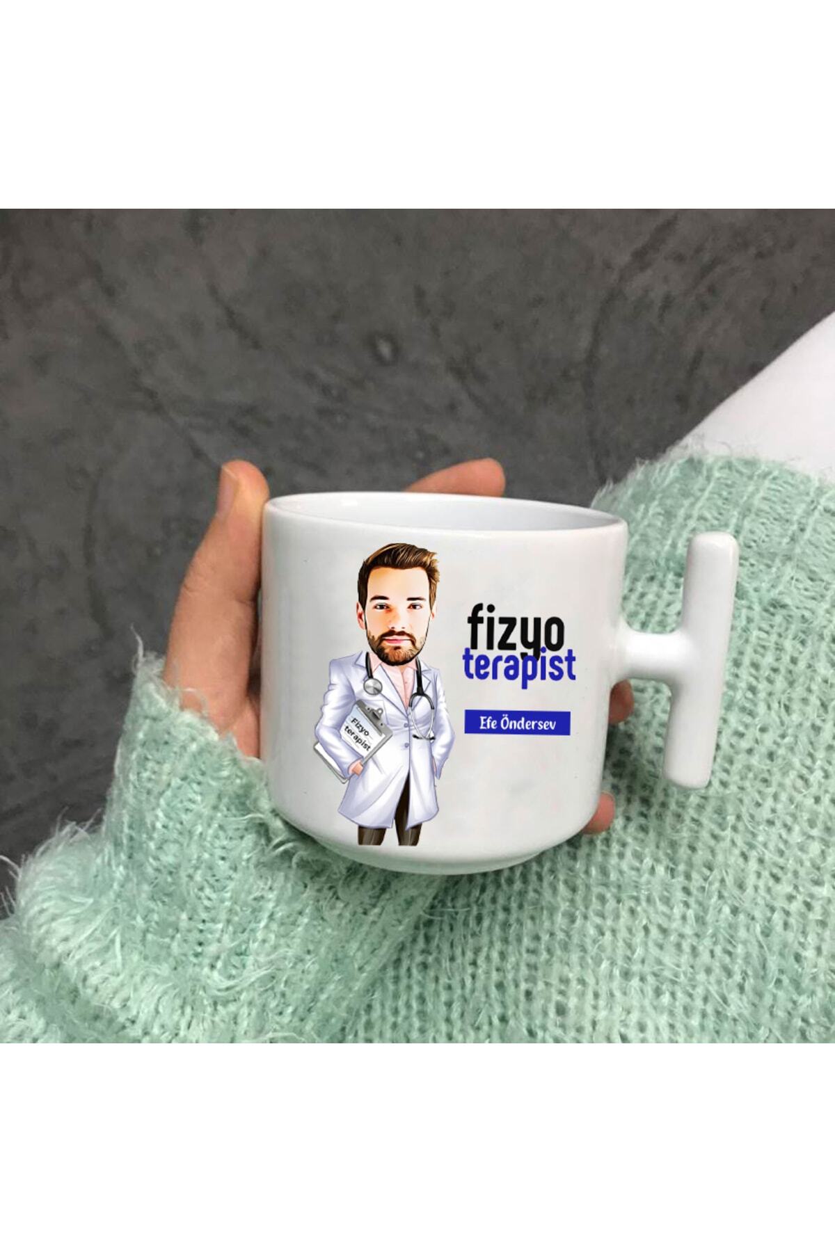 Fizyoterapistlere Özel Karikatür Nescafe Fincanı T Kulp