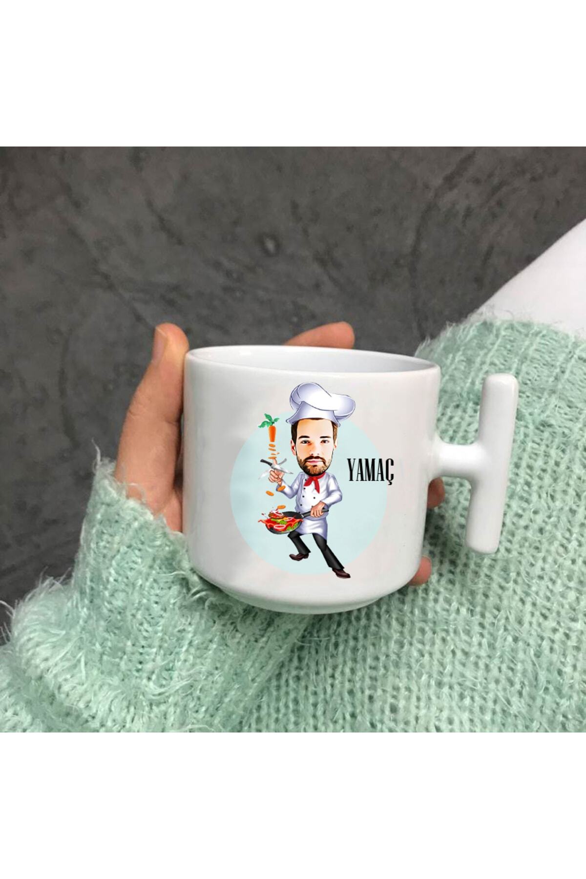 Aşçılara Özel Karikatür Nescafe Fincanı T Kulp
