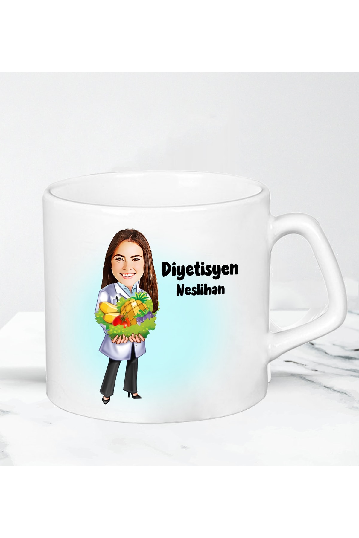 Diyetisyenlere Özel Karikatür Nescafe Fincanı