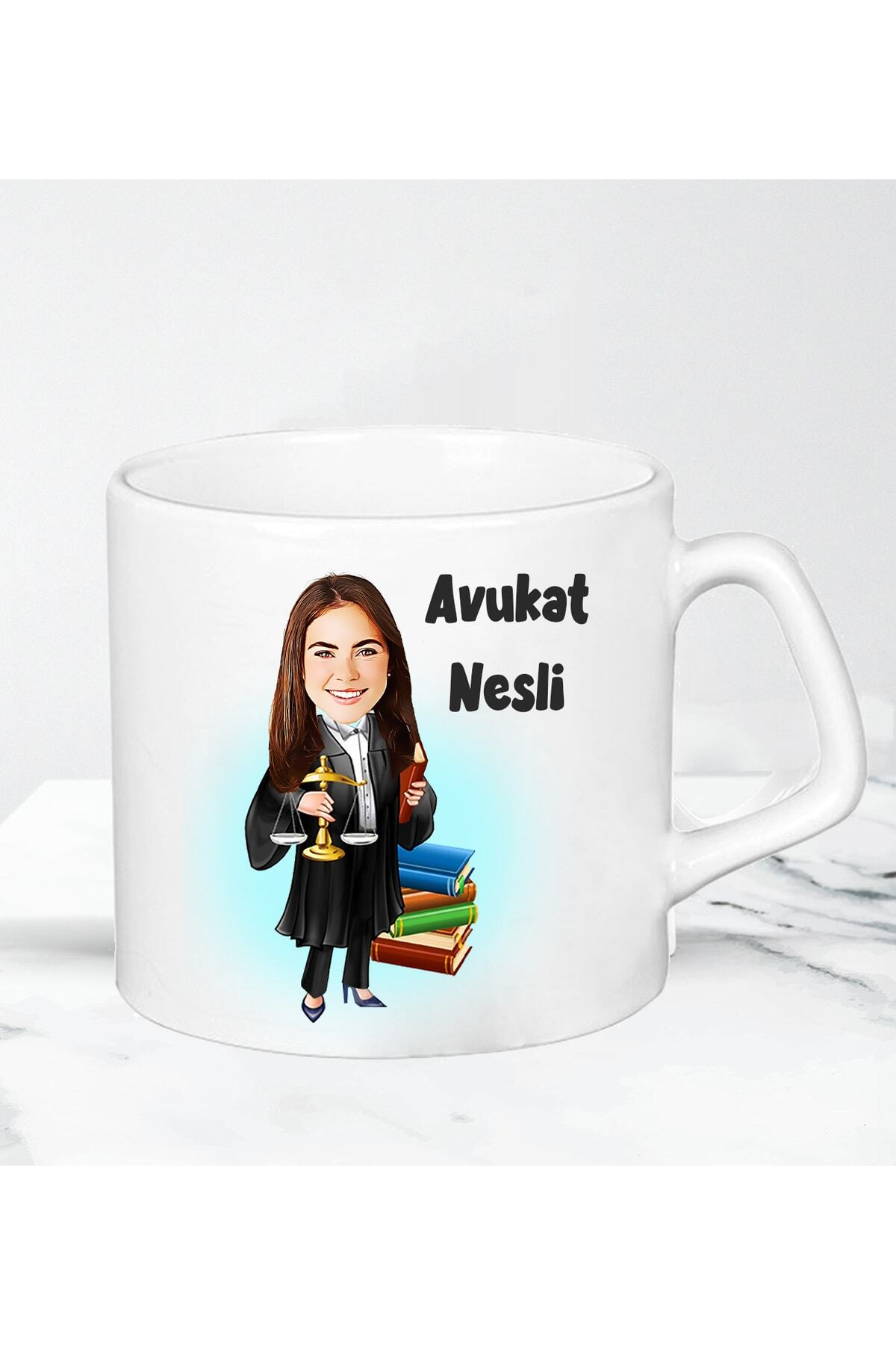 Kadın Avukatlara Özel Karikatür Kahve Fincanı