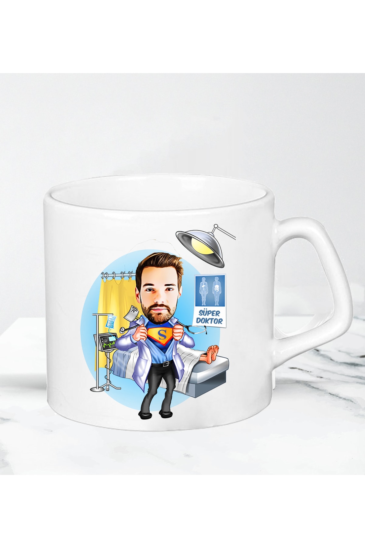 Doktorlara Özel Karikatür Kahve Fincanı