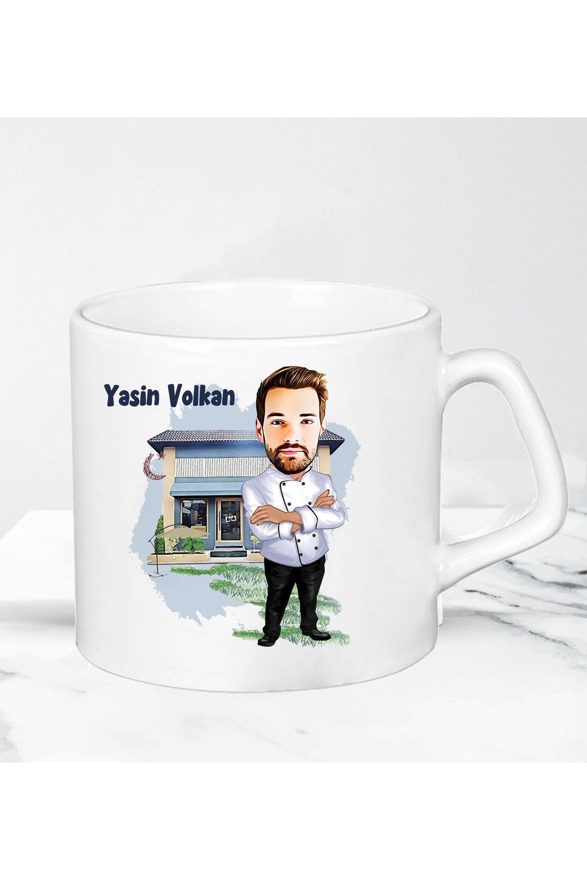 Chefflere Özel Karikatür Nescafe Fincanı
