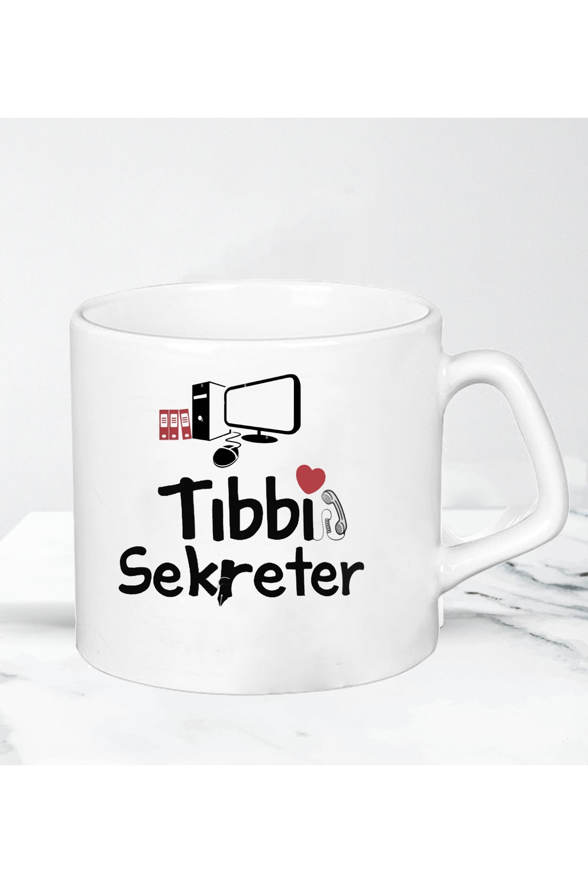 Tıbbi Sekreter Baskılı NescafeFincanı